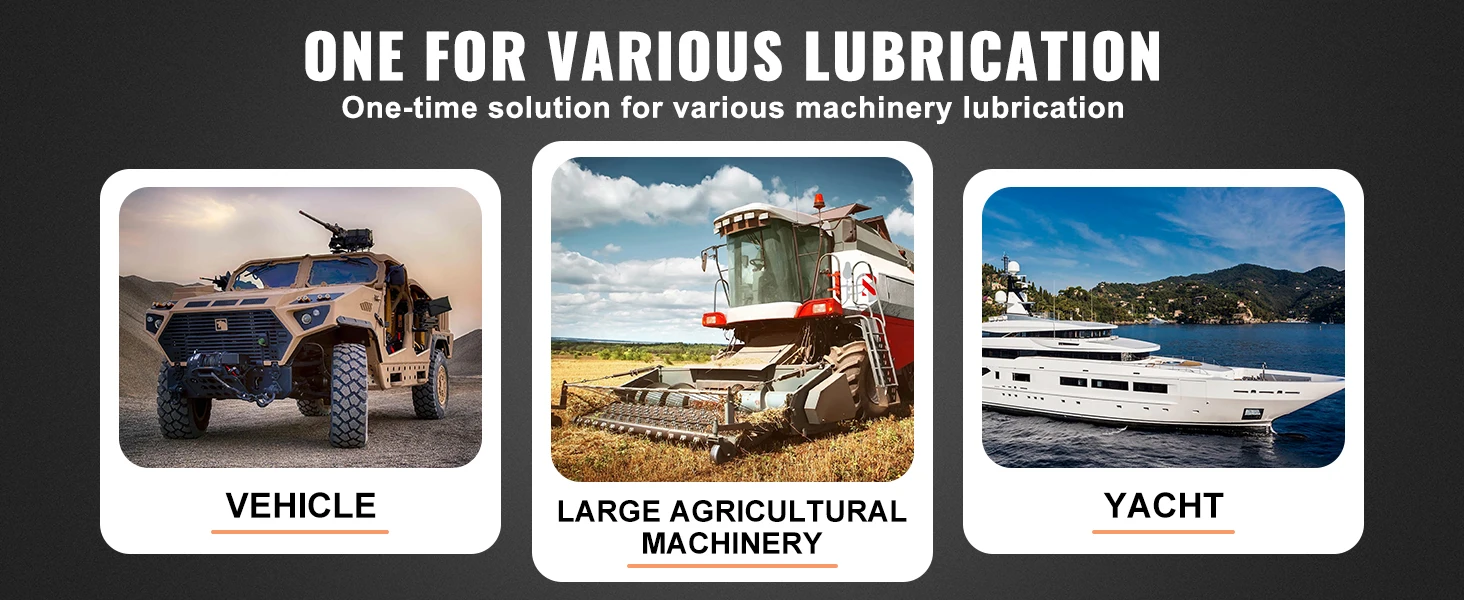 SucceBuy Pneumatic Grease Pump Air Operated with 13 ft High Hose 360° Swivel Grease Gun Head Lubrication 50:1 Pressure Ratio