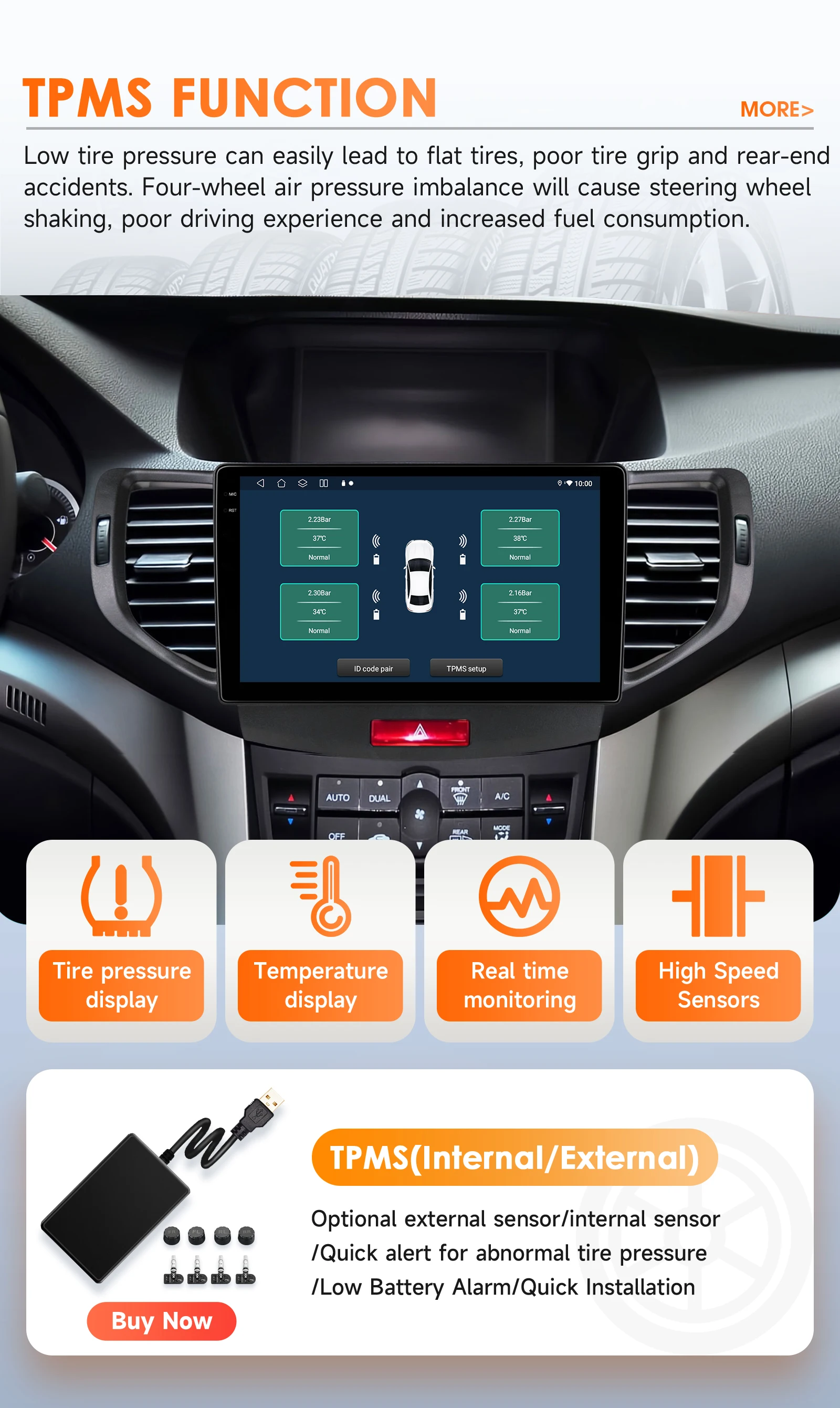 Hizpo 9 Inch Radio For Honda Accord 8 2008-2012 4G Car Multimedia GPS 2din Autoradio Wireless CarPlay Android Auto Navigation BT