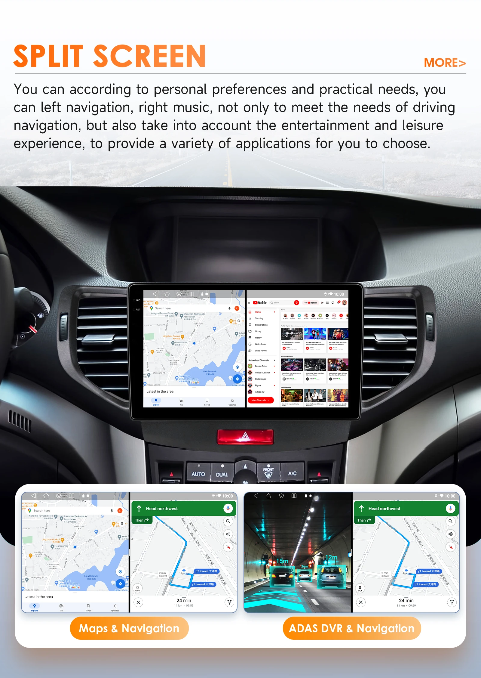 Hizpo 9 Inch Radio For Honda Accord 8 2008-2012 4G Car Multimedia GPS 2din Autoradio Wireless CarPlay Android Auto Navigation BT