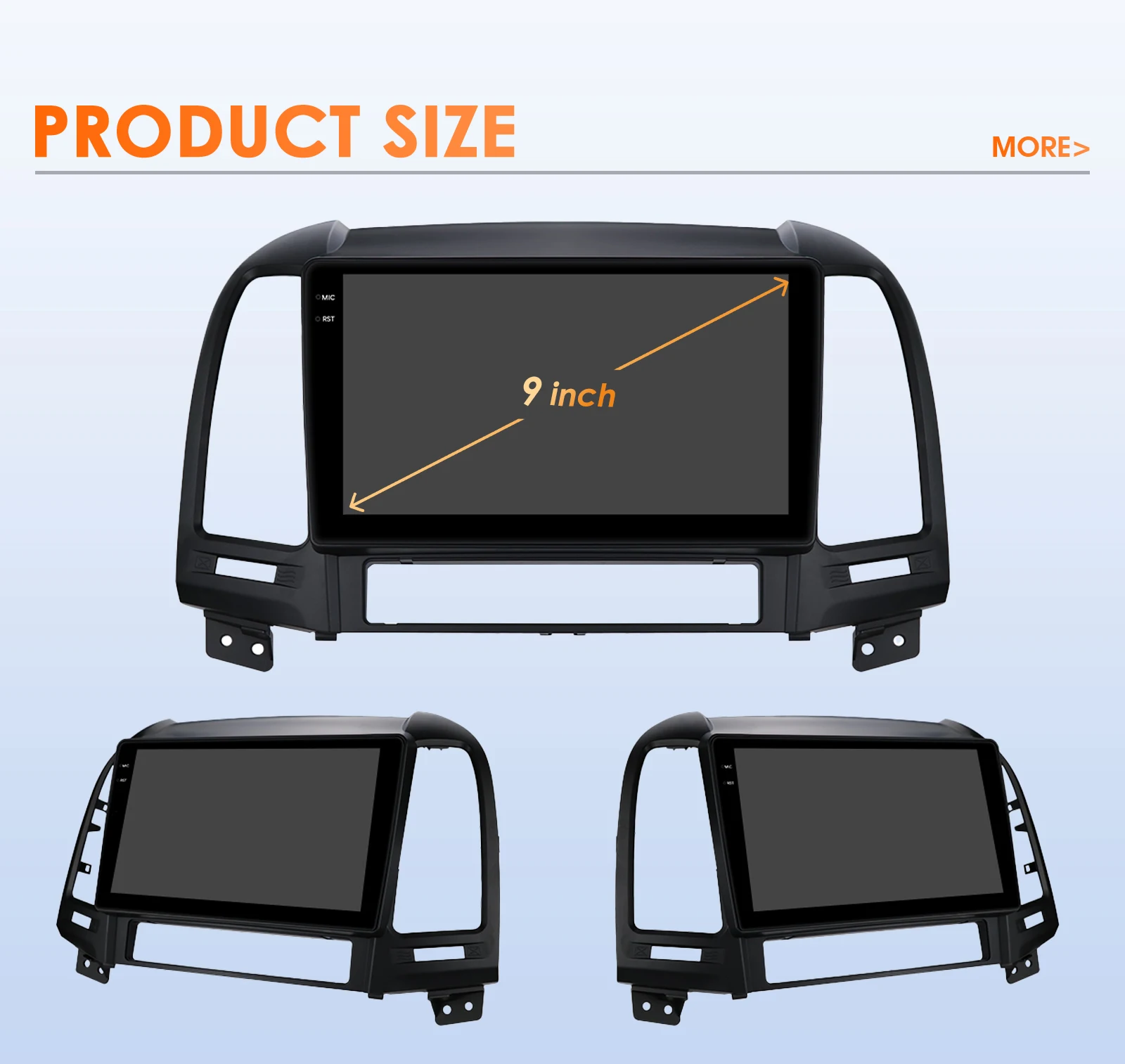 Hizpo 8+128G Android 14 Auto Radio For Hyundai Santa Fe 2 2006-2012 Carplay Car Multimedia GPS 2din Autoradio Navigation 2 din