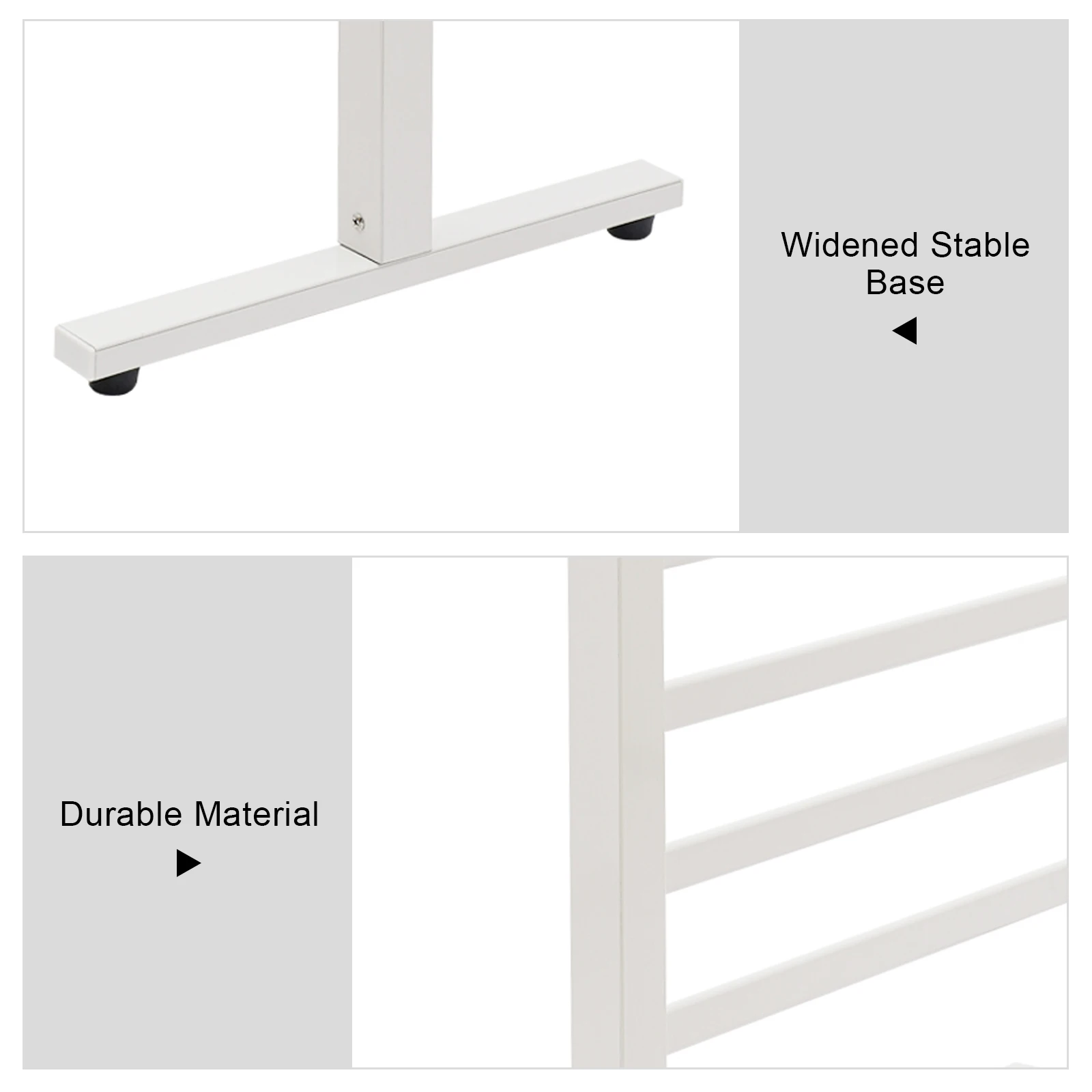 180W Bathroom Electric Towel Warmer Rack 45-65℃ Thermostatic Heating Rack Touch Digital Display Freestanding Heated Towel Bar