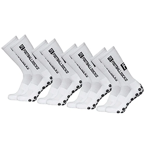 1 Pairs Outdoor Sports Running Socks Stretch Socks Athletic Football Soccer Socks Anti Slip Sock with Grips for Adult 39-46