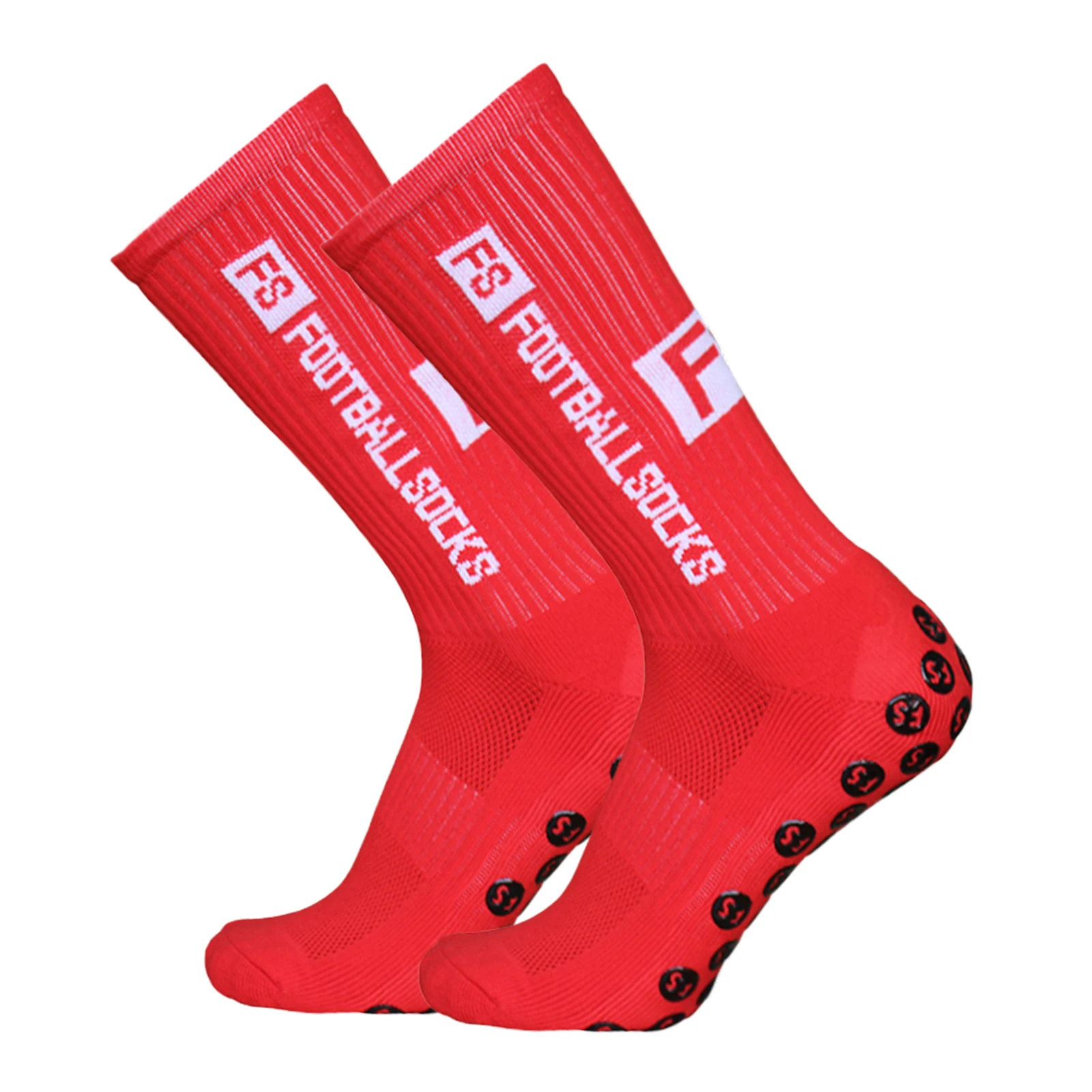 1 Pairs Outdoor Sports Running Socks Stretch Socks Athletic Football Soccer Socks Anti Slip Sock with Grips for Adult 39-46