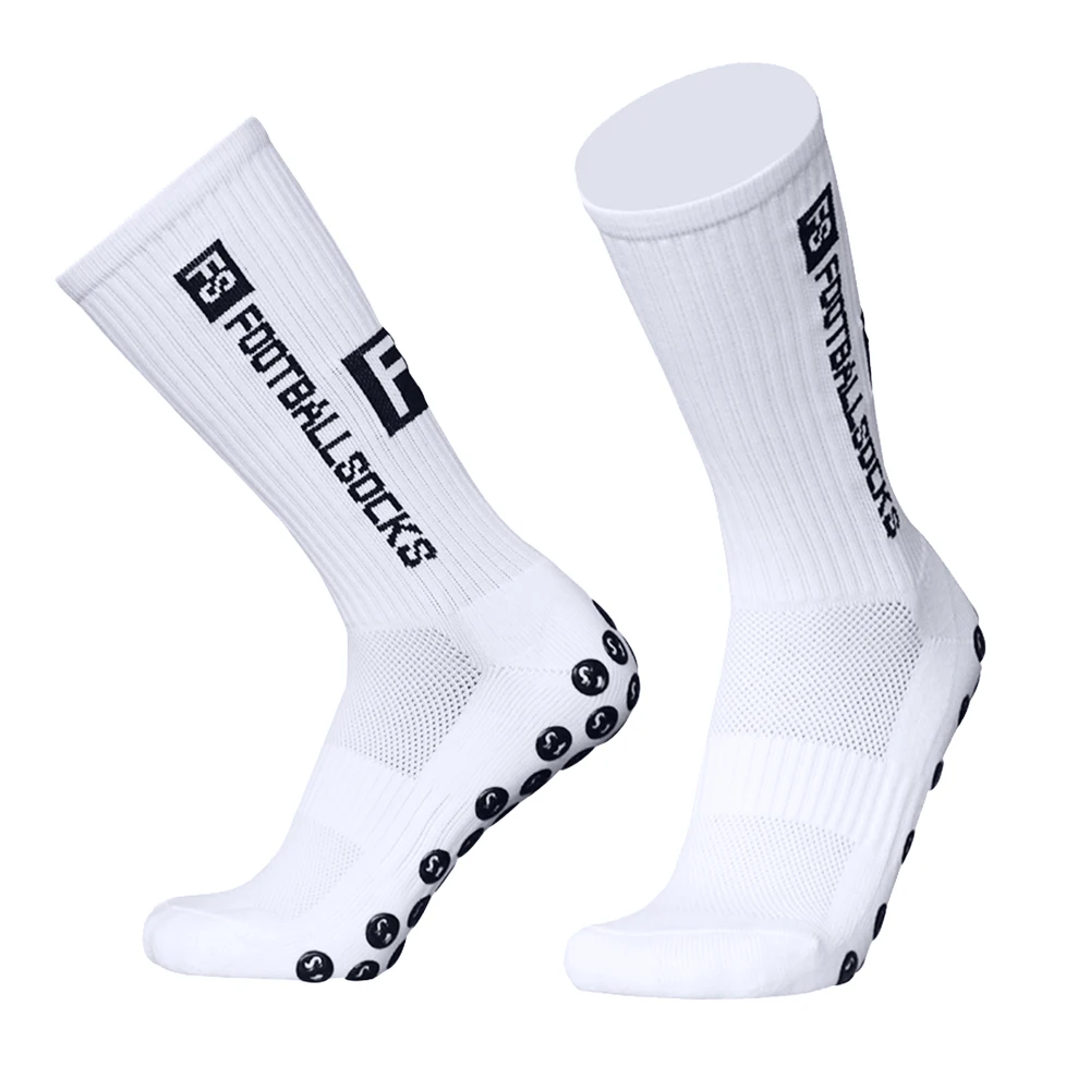 1 Pairs Outdoor Sports Running Socks Stretch Socks Athletic Football Soccer Socks Anti Slip Sock with Grips for Adult 39-46