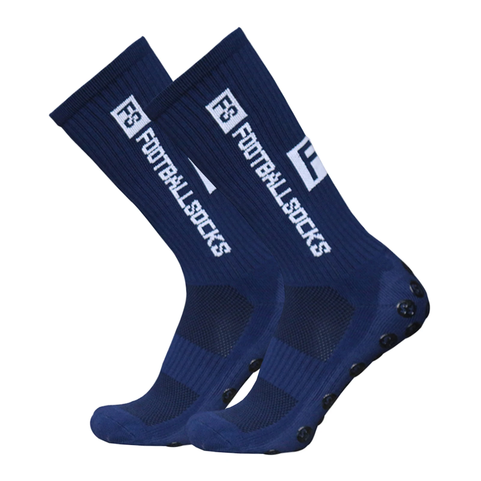 1 Pairs Outdoor Sports Running Socks Stretch Socks Athletic Football Soccer Socks Anti Slip Sock with Grips for Adult 39-46