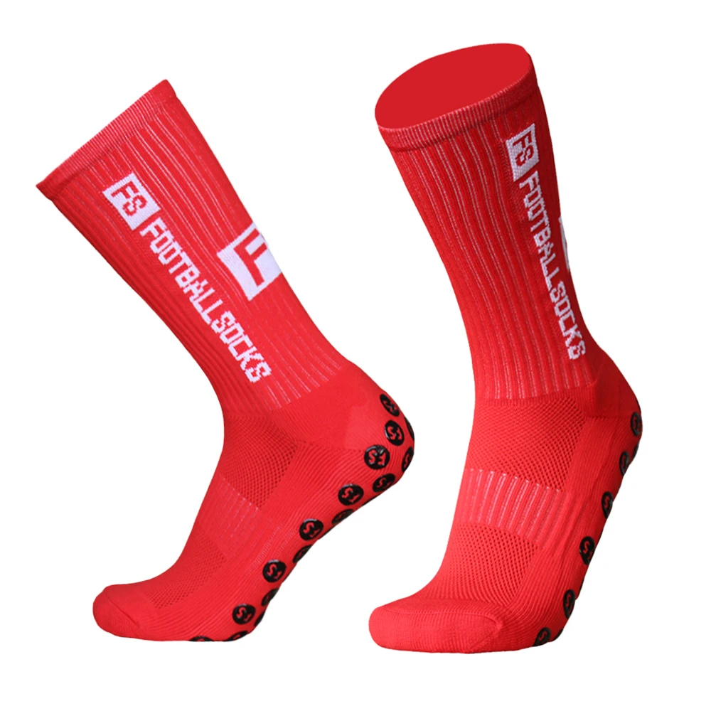 1 Pairs Outdoor Sports Running Socks Stretch Socks Athletic Football Soccer Socks Anti Slip Sock with Grips for Adult 39-46