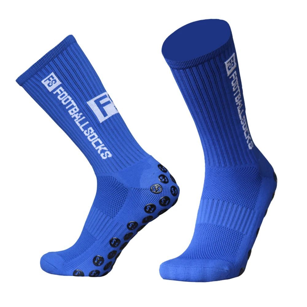 1 Pairs Outdoor Sports Running Socks Stretch Socks Athletic Football Soccer Socks Anti Slip Sock with Grips for Adult 39-46