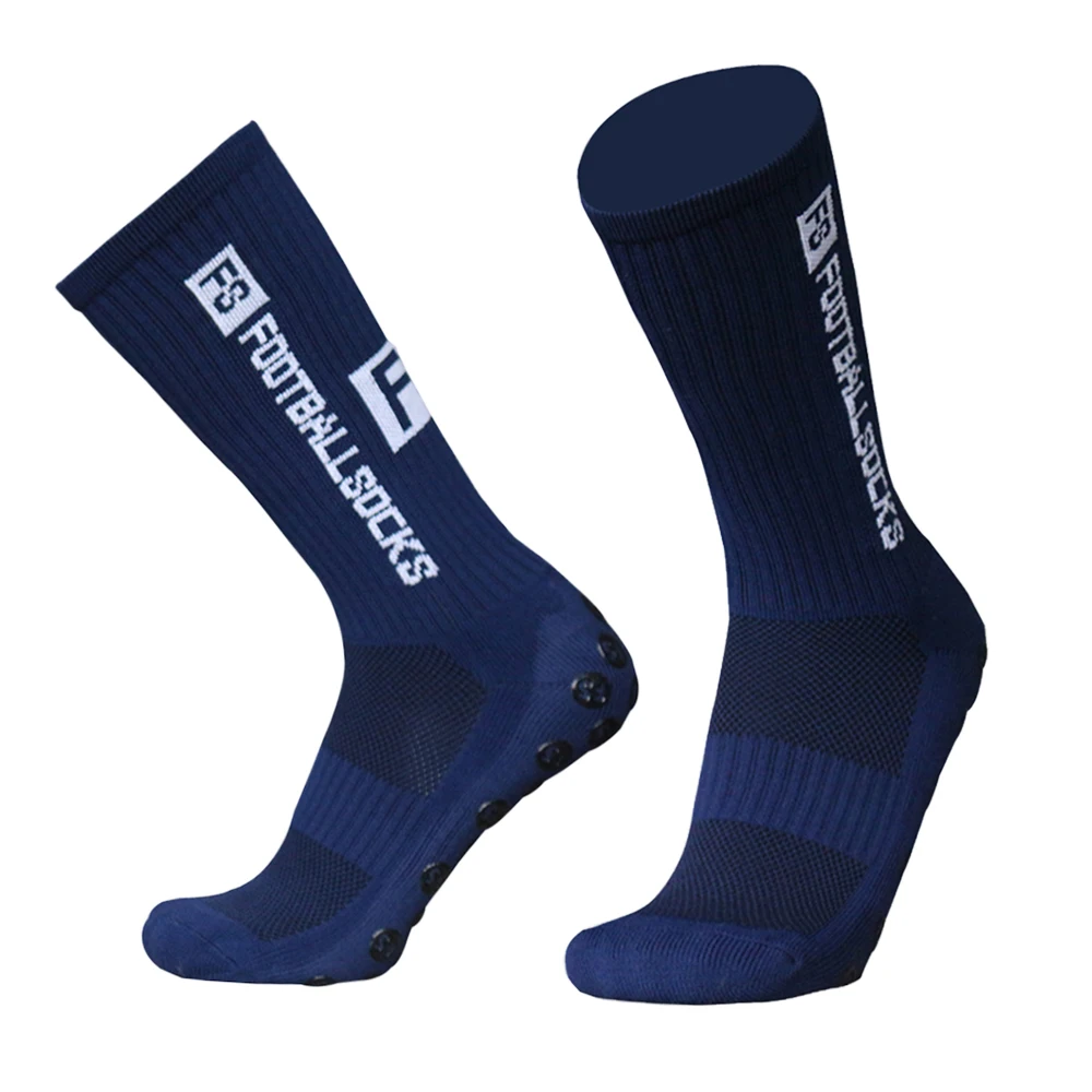 1 Pairs Outdoor Sports Running Socks Stretch Socks Athletic Football Soccer Socks Anti Slip Sock with Grips for Adult 39-46