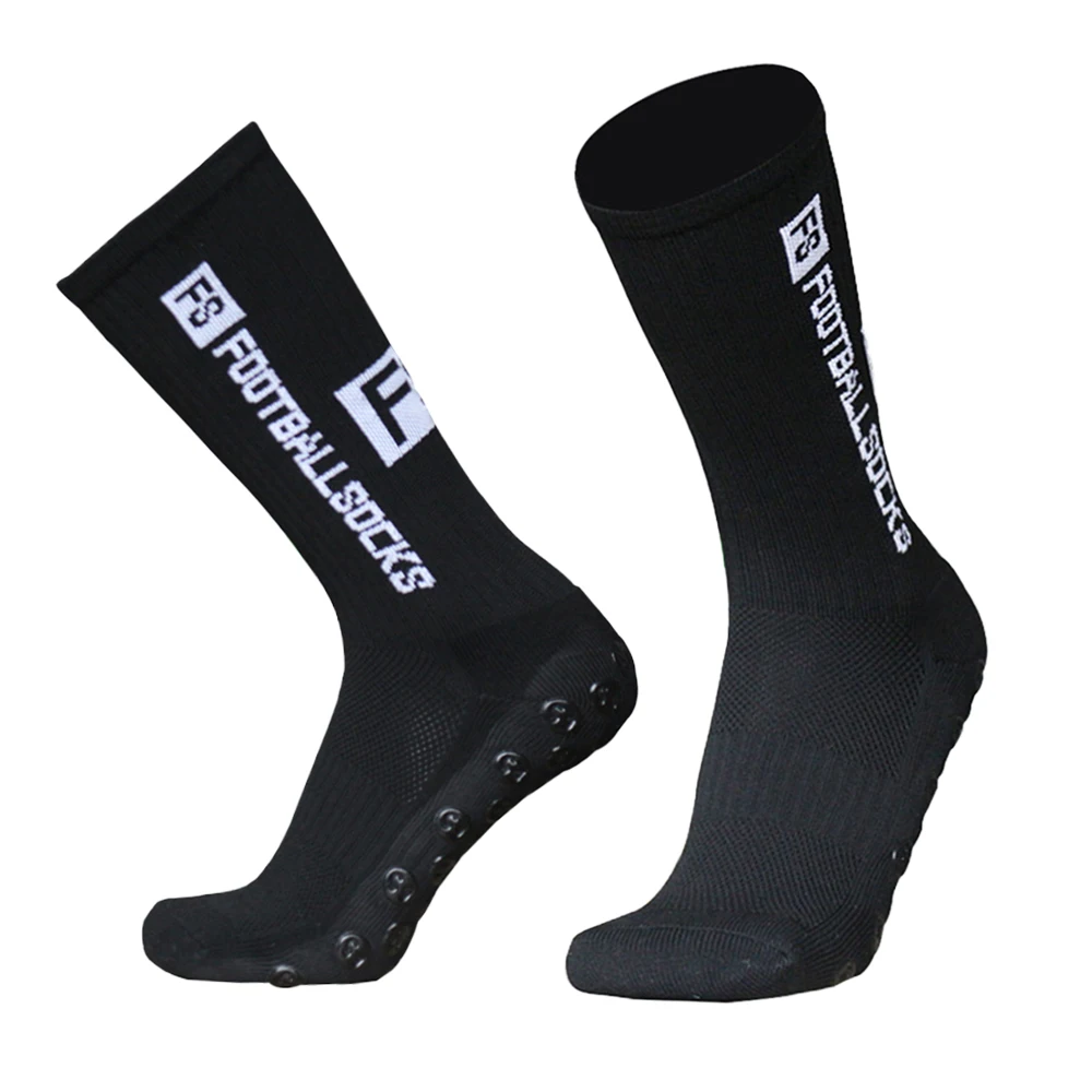 1 Pairs Outdoor Sports Running Socks Stretch Socks Athletic Football Soccer Socks Anti Slip Sock with Grips for Adult 39-46