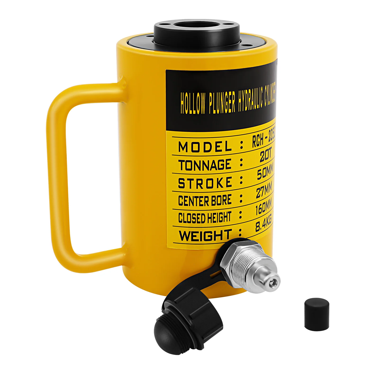 20T Hydraulic Cylinder Jack 900CC Hydraulic Jack RCH2050 Flexible ZG3/8 Quick Coupling for CP-700 Series Hand Pump
