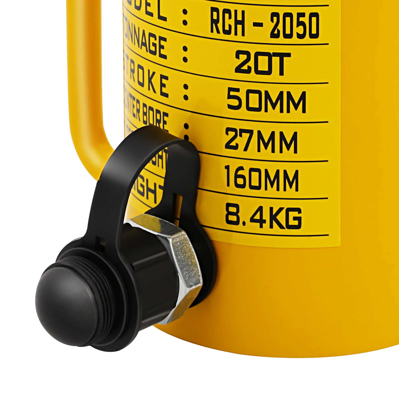 20T Hydraulic Cylinder Jack 900CC Hydraulic Jack RCH2050 Flexible ZG3/8 Quick Coupling for CP-700 Series Hand Pump