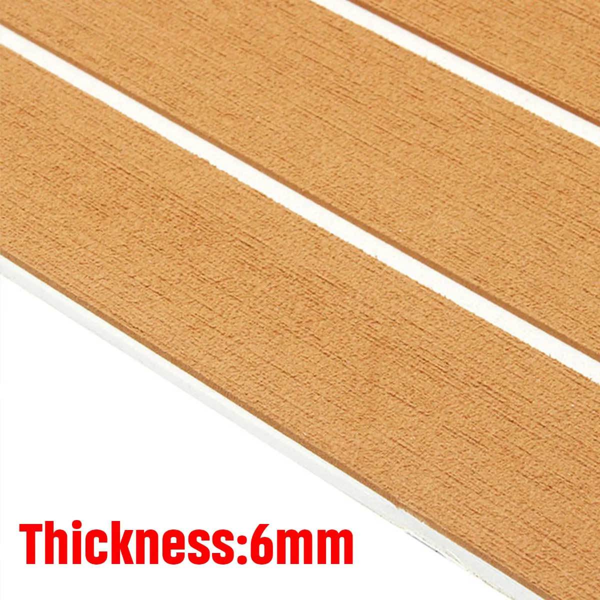 Brown With White Stripes EVA Foam Teak Sheet Marine Flooring Yacht Synthetic Boat Decking Self-Adhesive Pad 2400x900x6mm
