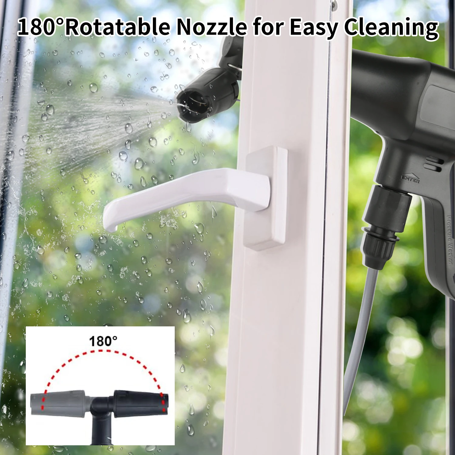 200bar Brushless High Pressure Car Wash Water Gun 6 IN 1 Washing Garden Washing Spray Gun For Car Lawn Pool Floors