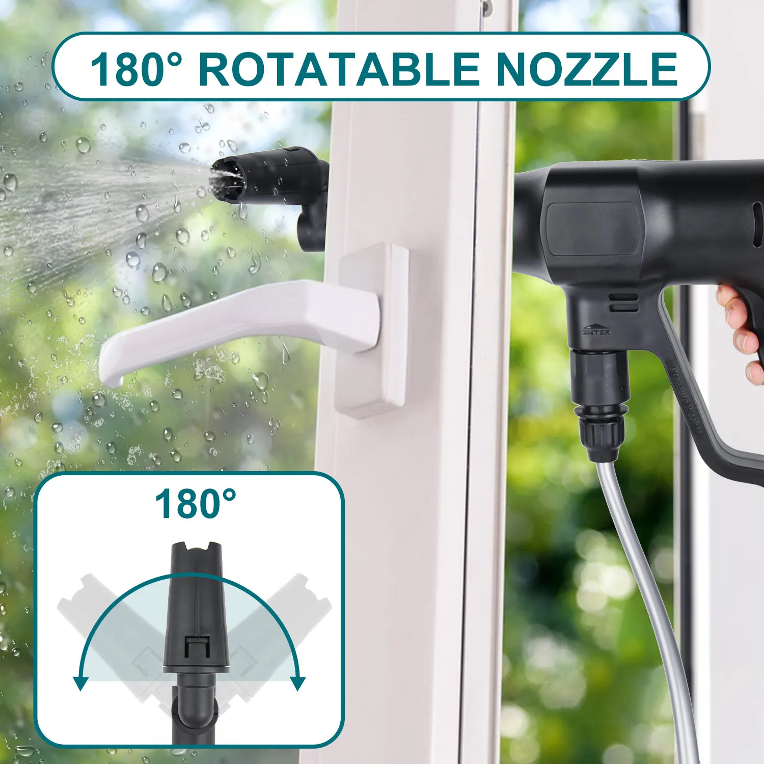 200bar Brushless High Pressure Car Wash Water Gun 6 IN 1 Washing Garden Washing Spray Gun For Car Lawn Pool Floors