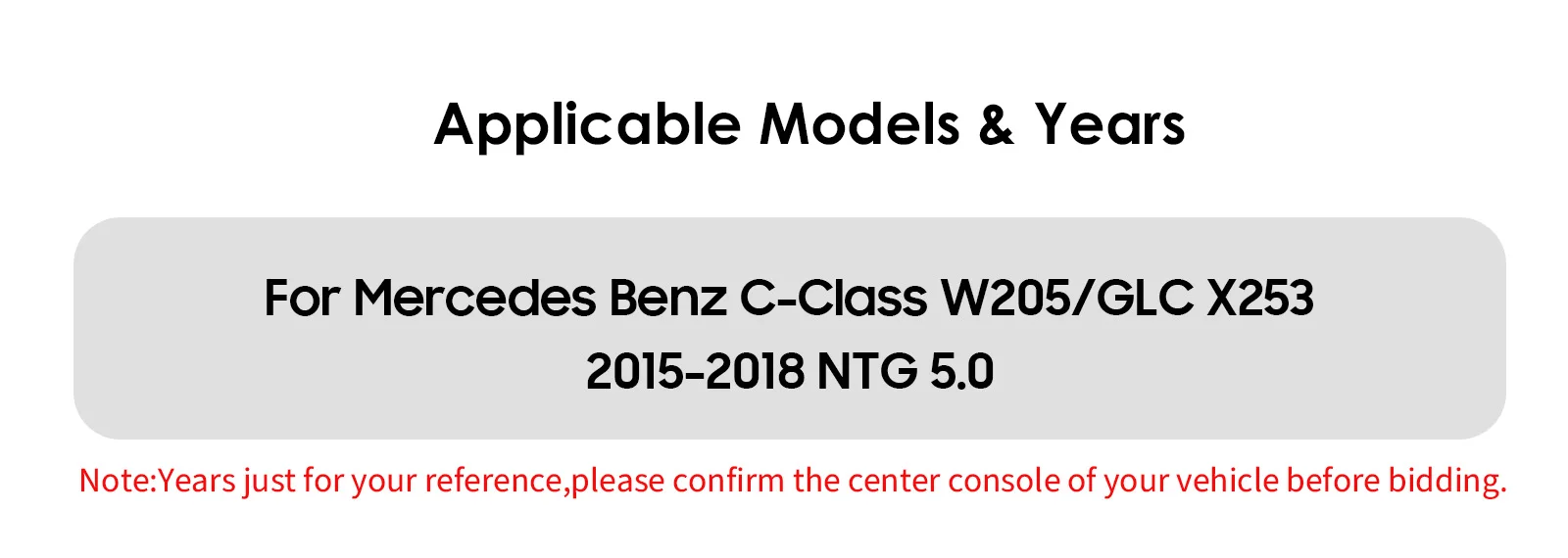 10.25" Android Auto Car Radio for Mercedes Benz C-Class W205 2015 - 2018 NTG 5.0 Intelligent System CarPlay GPS RDS DSP 4G BT