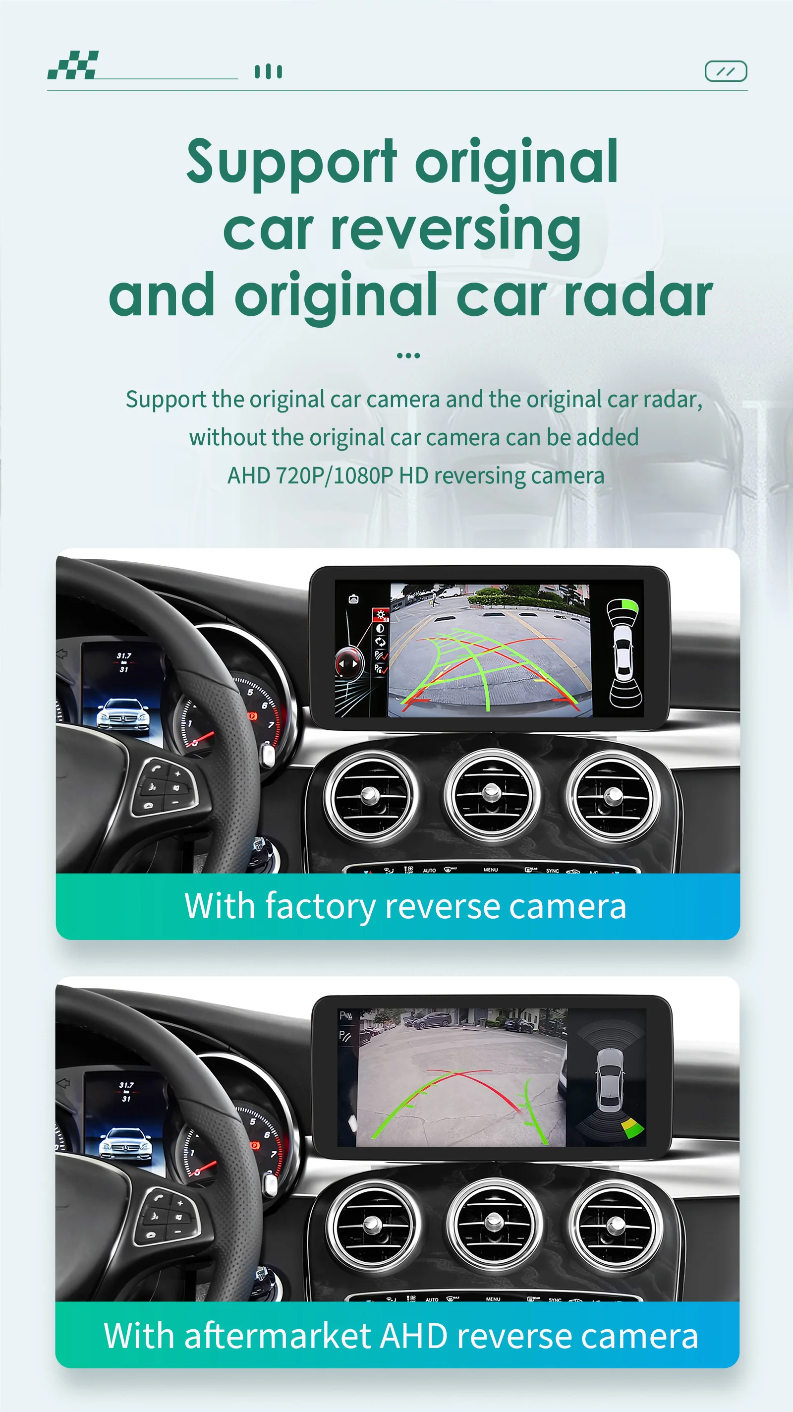 10.25" Android Auto Car Radio for Mercedes Benz C-Class W205 2015 - 2018 NTG 5.0 Intelligent System CarPlay GPS RDS DSP 4G BT