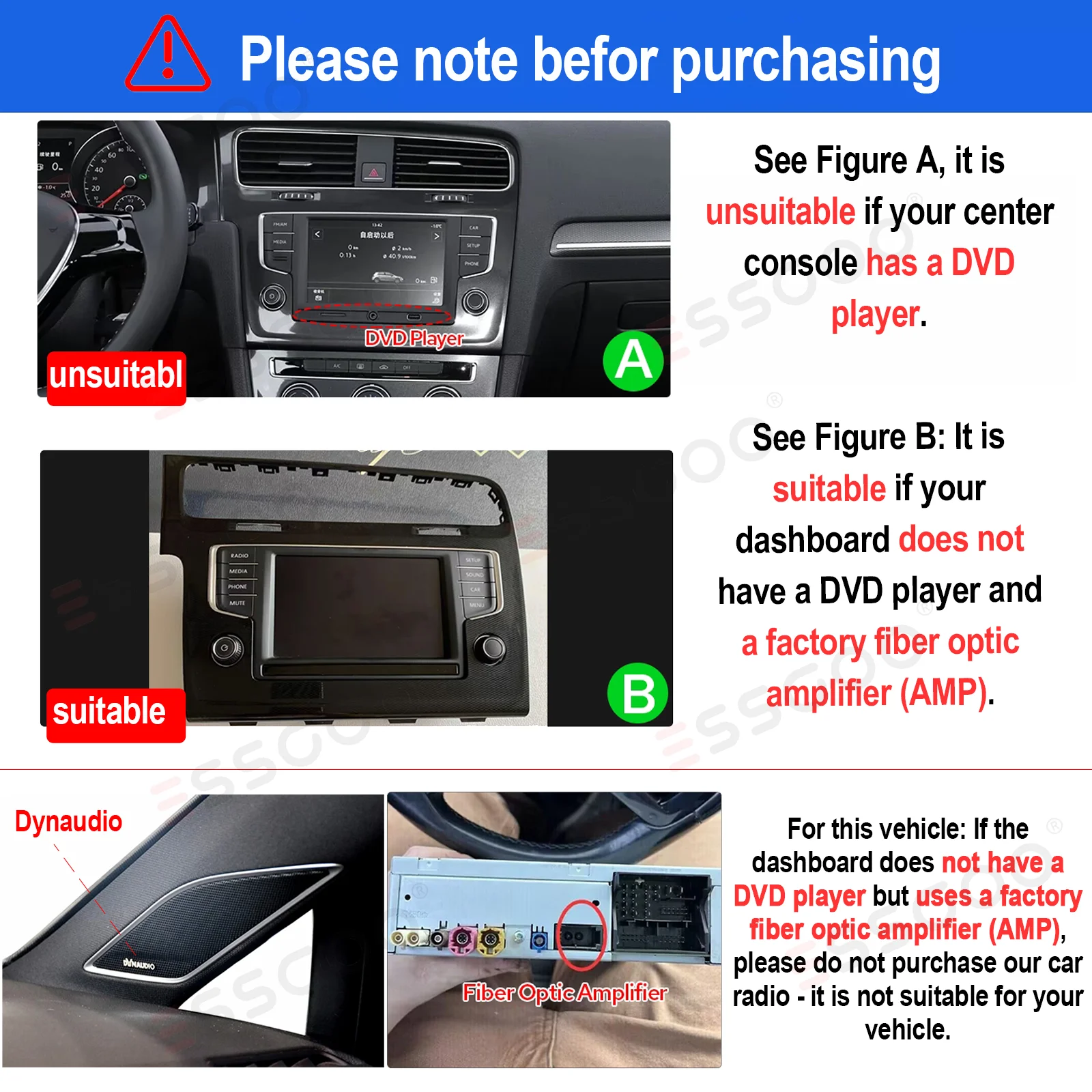 ESSGOO 10" Android 14 4 Core Car Stereo Radio GPS Navi For Volkswagen VW Golf 7 MK7 VII 2013-2017 Carplay Car WIFI USB BT FM RDS