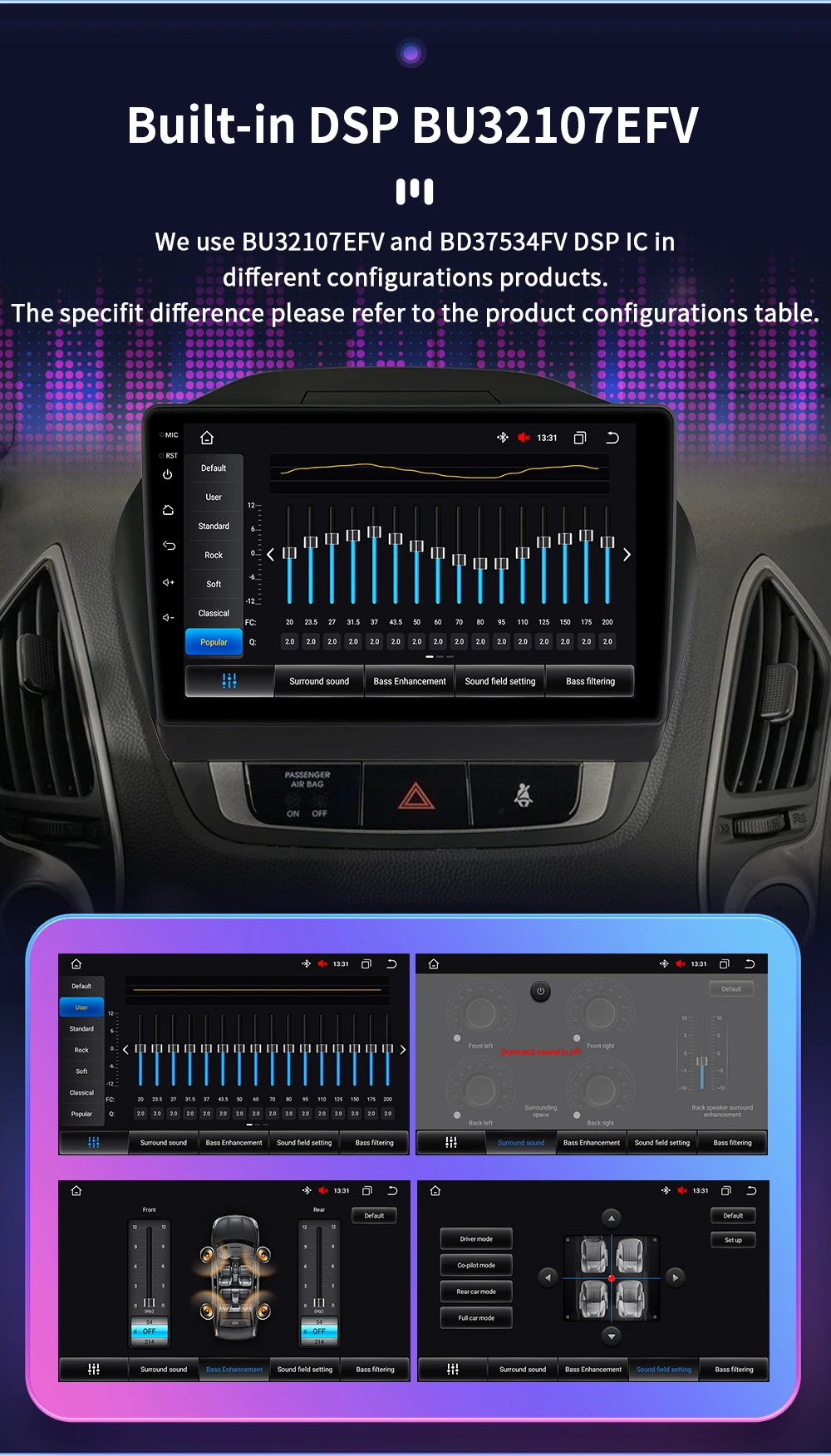 Hizpo 2 DIN Android Auto Radio For Hyundai Tucson 2 IX35 2011 - 2017 Carplay 4G Car Multimedia GPS 2DIN Autoradio Head Unit AI