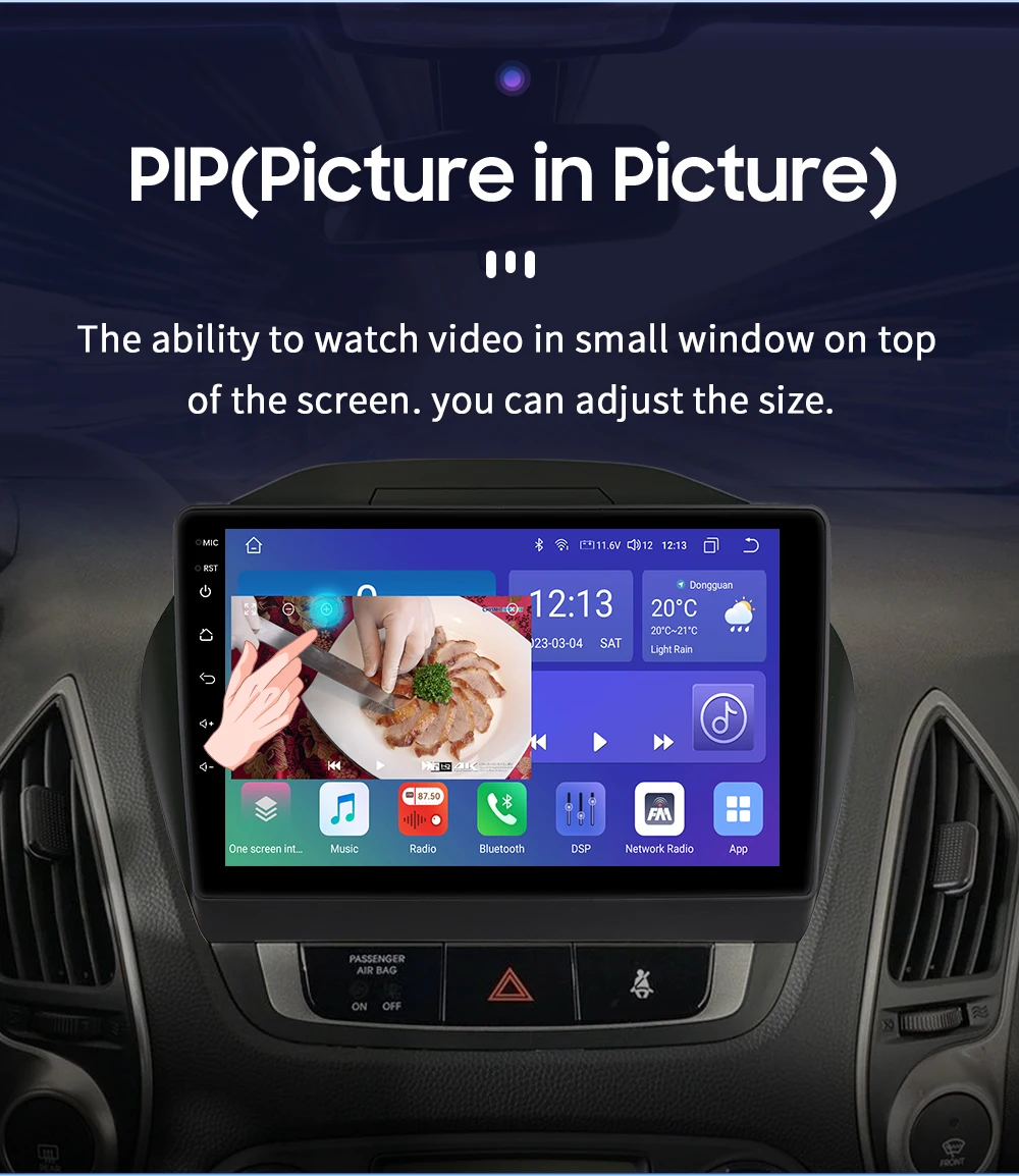 Hizpo 2 DIN Android Auto Radio For Hyundai Tucson 2 IX35 2011 - 2017 Carplay 4G Car Multimedia GPS 2DIN Autoradio Head Unit AI