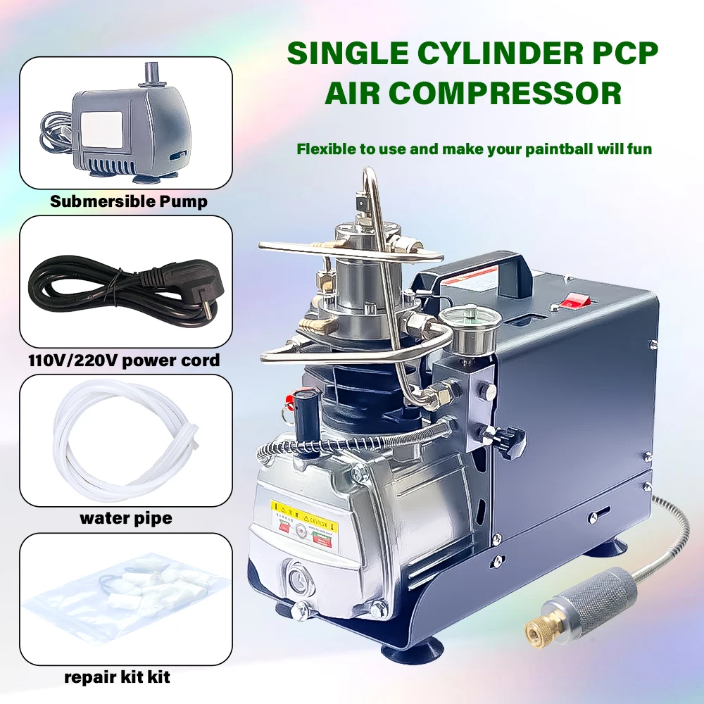 AUTO-STOP PCP AIR COMPRESSOR 300bar 4500psi High Pressure Air Compressor Electric Air Pump