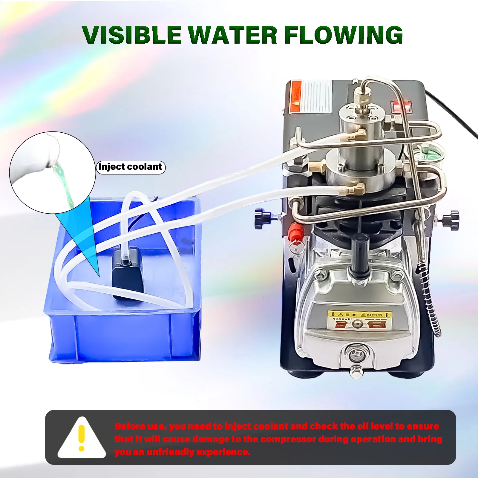 AUTO-STOP PCP AIR COMPRESSOR 300bar 4500psi High Pressure Air Compressor Electric Air Pump
