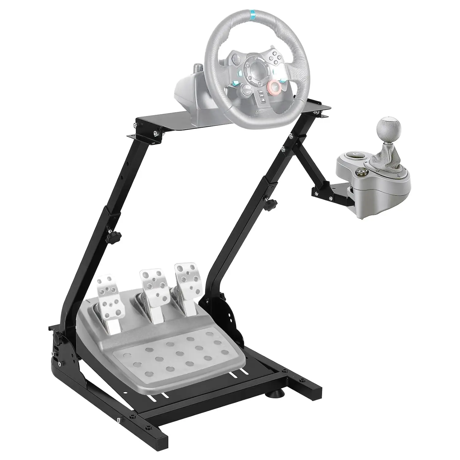G920 Racing Steering Wheel Stand Shifter Mount fit Height Adjustable & Foldable Steering Wheal Stand for G25 G27 G29 Gaming