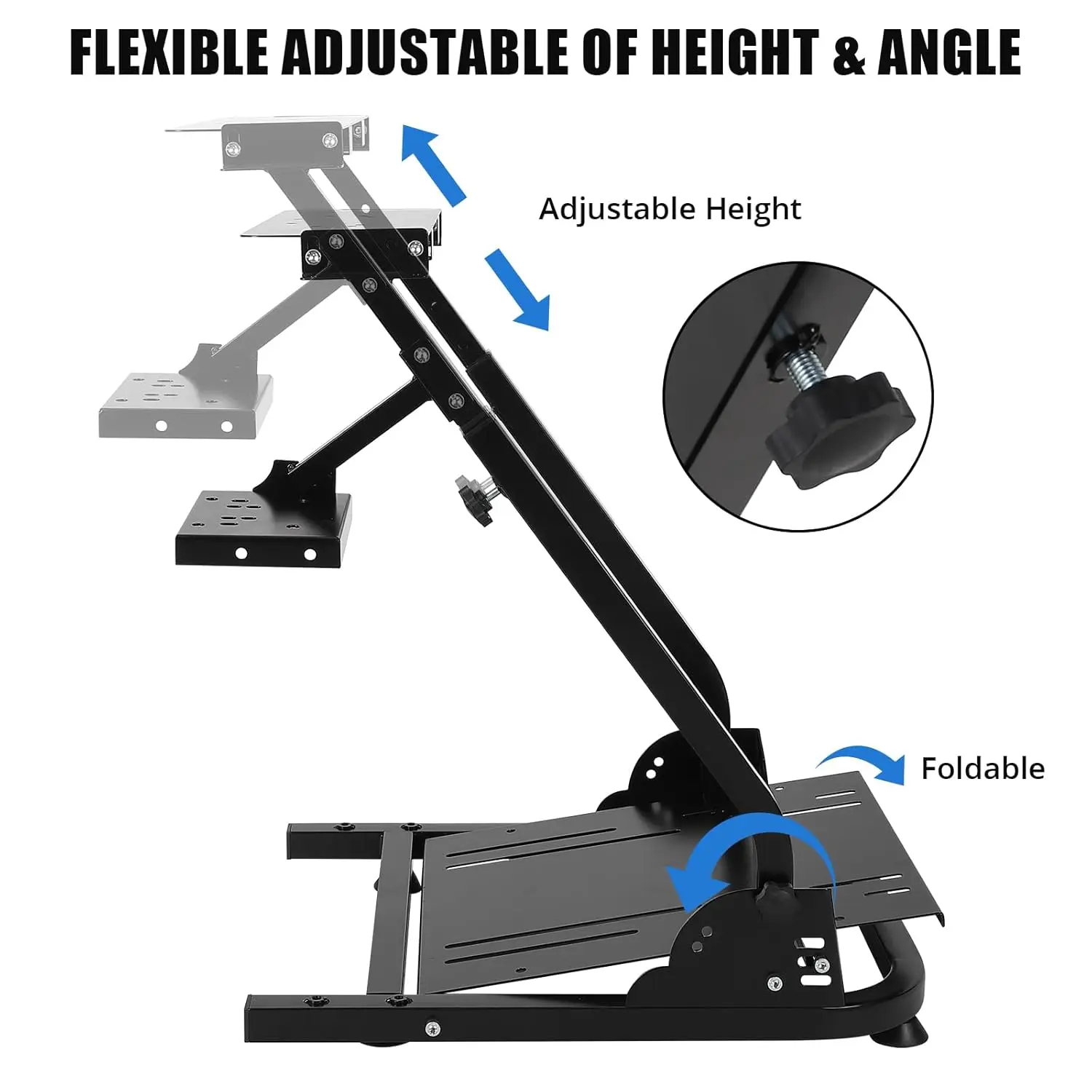 G920 Racing Steering Wheel Stand Shifter Mount fit Height Adjustable & Foldable Steering Wheal Stand for G25 G27 G29 Gaming