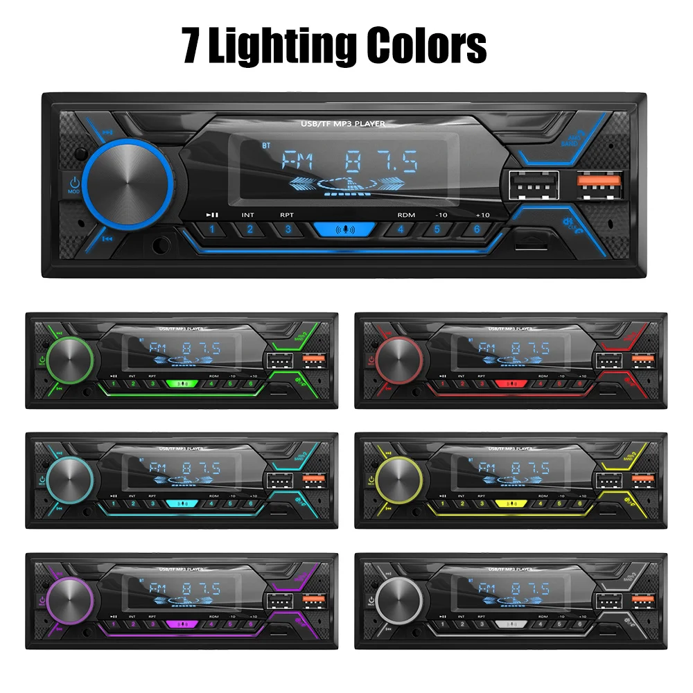 ESSGOO Car Stereo Radio Single 1Din Auto Stereo HandsFree Car Kit Bluetooth Car Autoradio Remote Control MP3 Player FM Car Audio