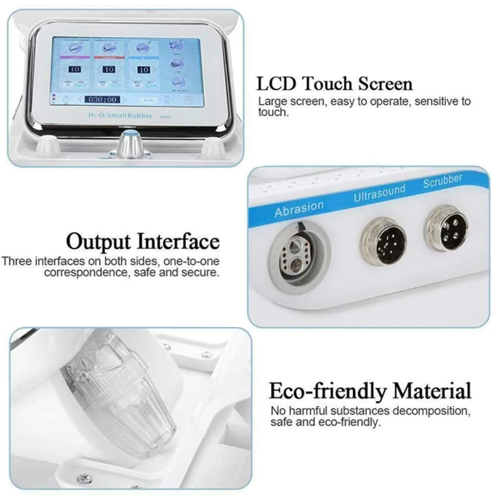 AOKO 6/7 In1 H2-O2 Hydro Dermabrasion Hydrogen dermabrasion Bio-lifting Spa Facial Ance Pore Cleaner Facial Bubble Machine