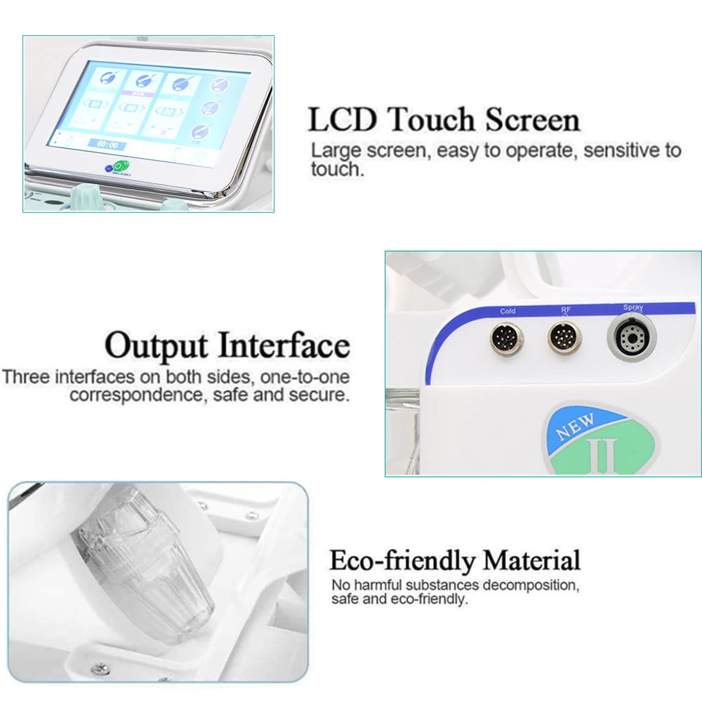 AOKO 6/7 In1 H2-O2 Hydro Dermabrasion Hydrogen dermabrasion Bio-lifting Spa Facial Ance Pore Cleaner Facial Bubble Machine