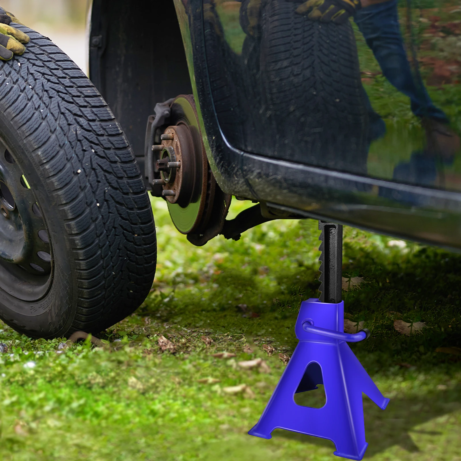 Heavy duty jack car contour tyre repair tool with case 2 tonne hydraulic trolley car lift floor 135-320 mm quick lift