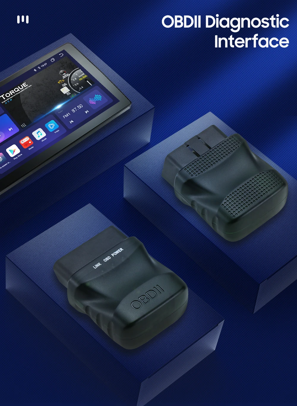 OBD2 Scanner Torque Car Monitor Diagnostic Tool PJ-908 Bluetooth for Hizpo Android Headunit Mutimedia Player