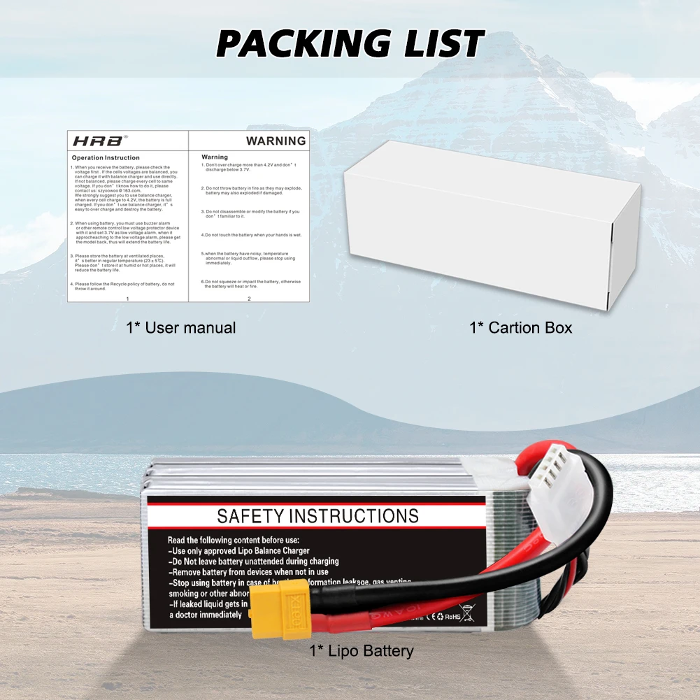 1/2PCS HRB 3S 1500mah Lipo Battery 11.1v RC Lipo 100C With XT60 Connector for UAU Airplane FPV Drones helicopter RC Car Truck