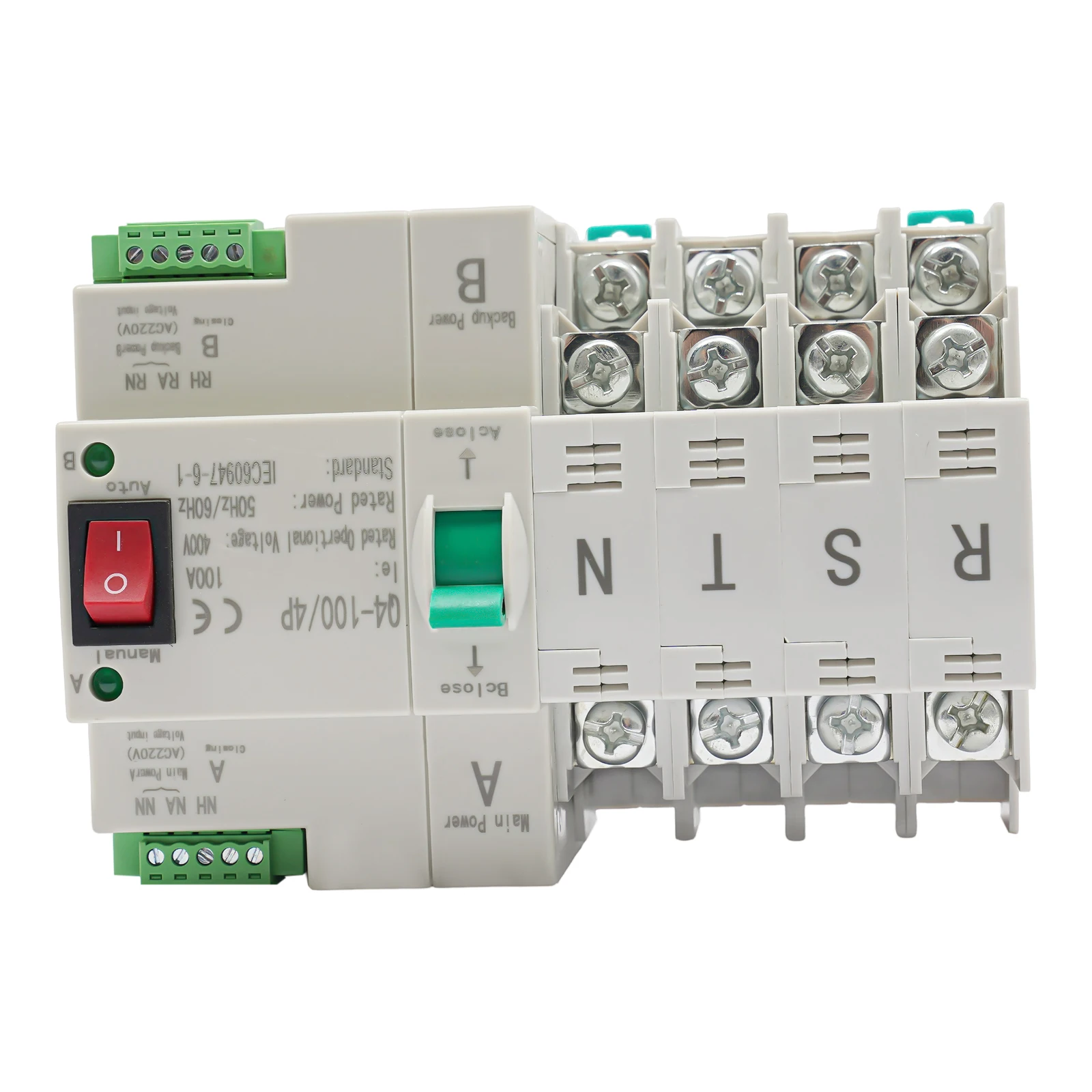 100A 4P Automatic Switch,Dual Power Mini Generator Automatic Transfer Switch Changeover Switch