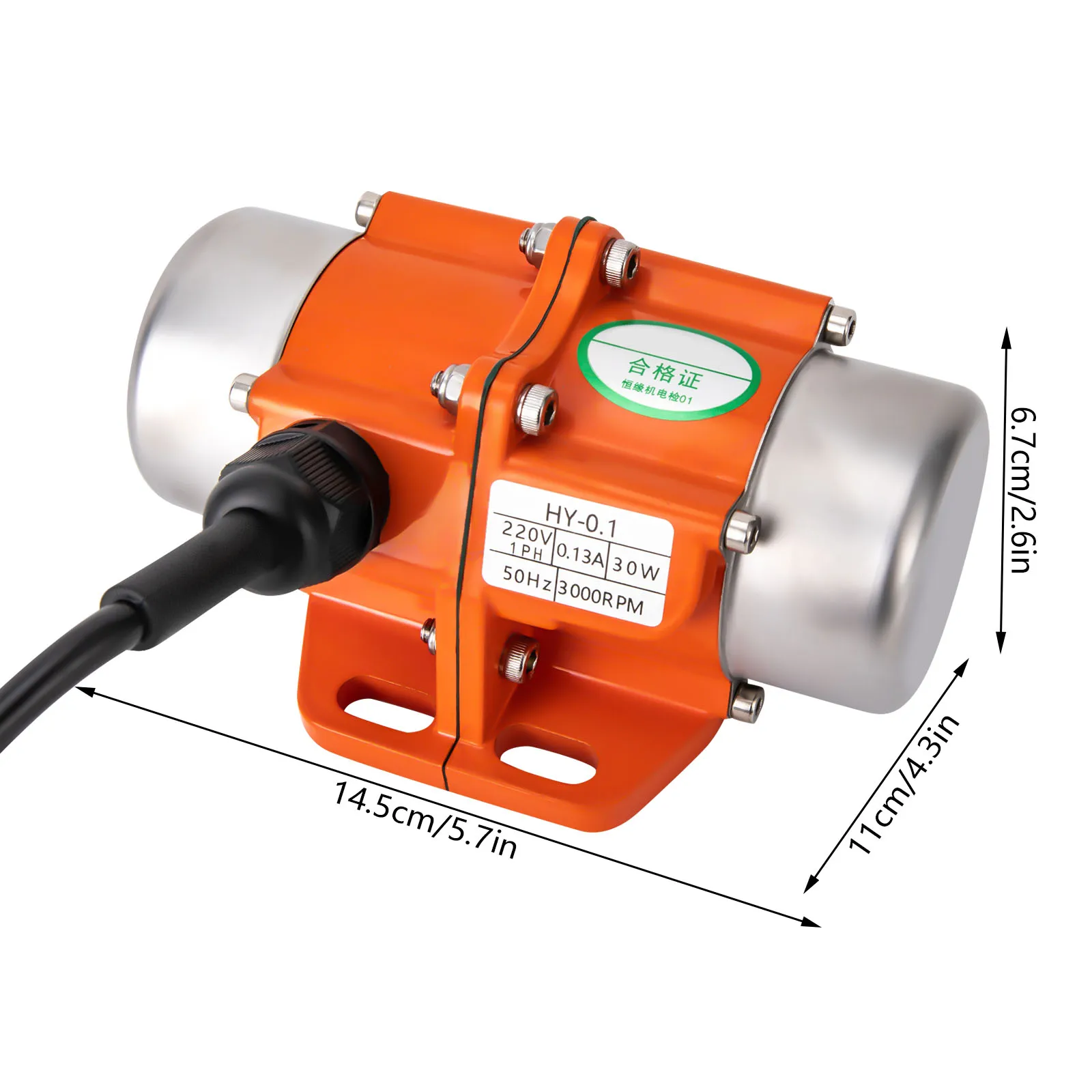 3000RPM 30W Vibration Motor Vibrationsmotor Hand Start AC Asynchronous Motor with Speed Controller 220V