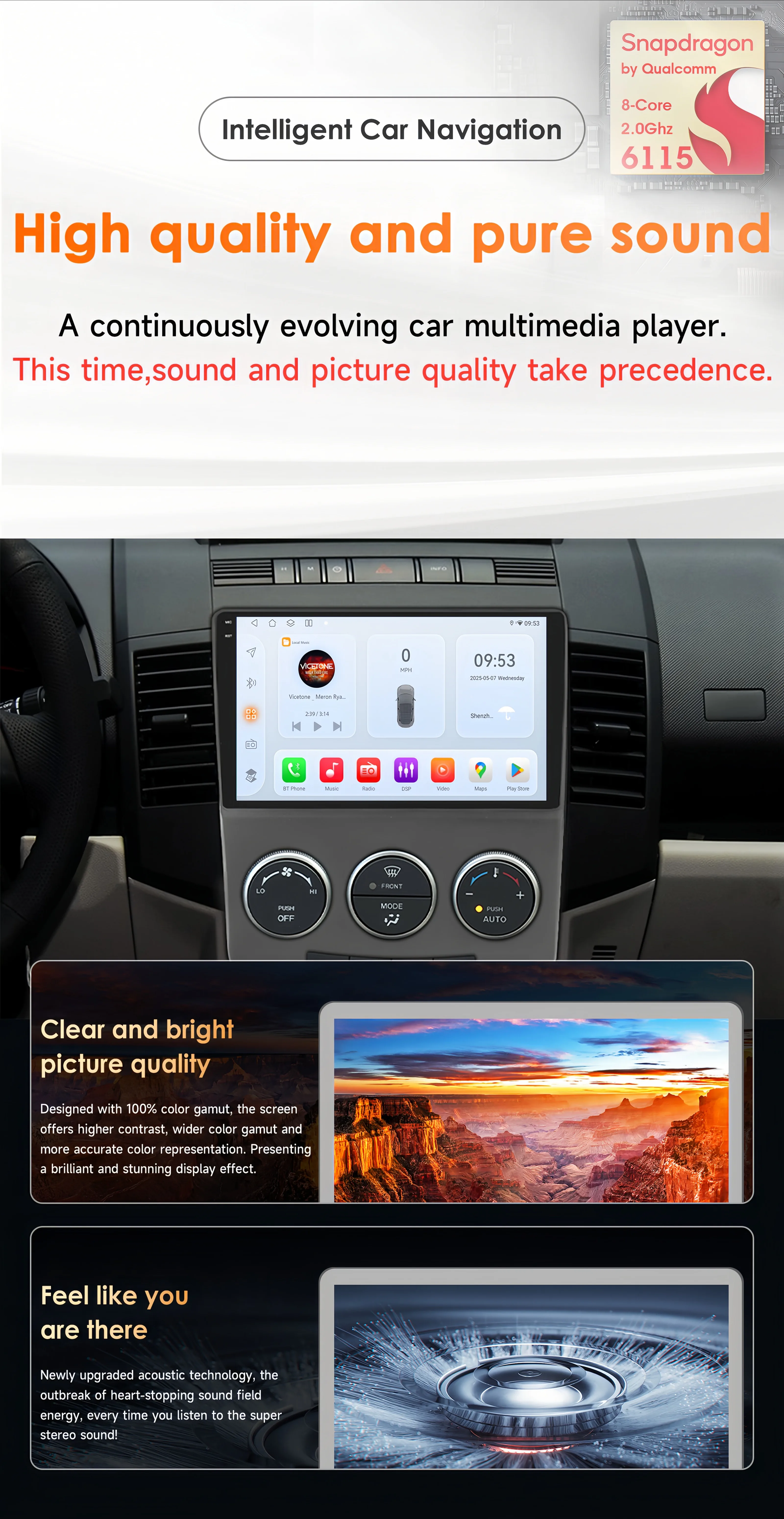 Hizpo AI Voice Radio For Mazda 5 2005 - 2010 4G Car Multimedia Video Player GPS 2din Autoradio Wireless CarPlay Android Auto DSP