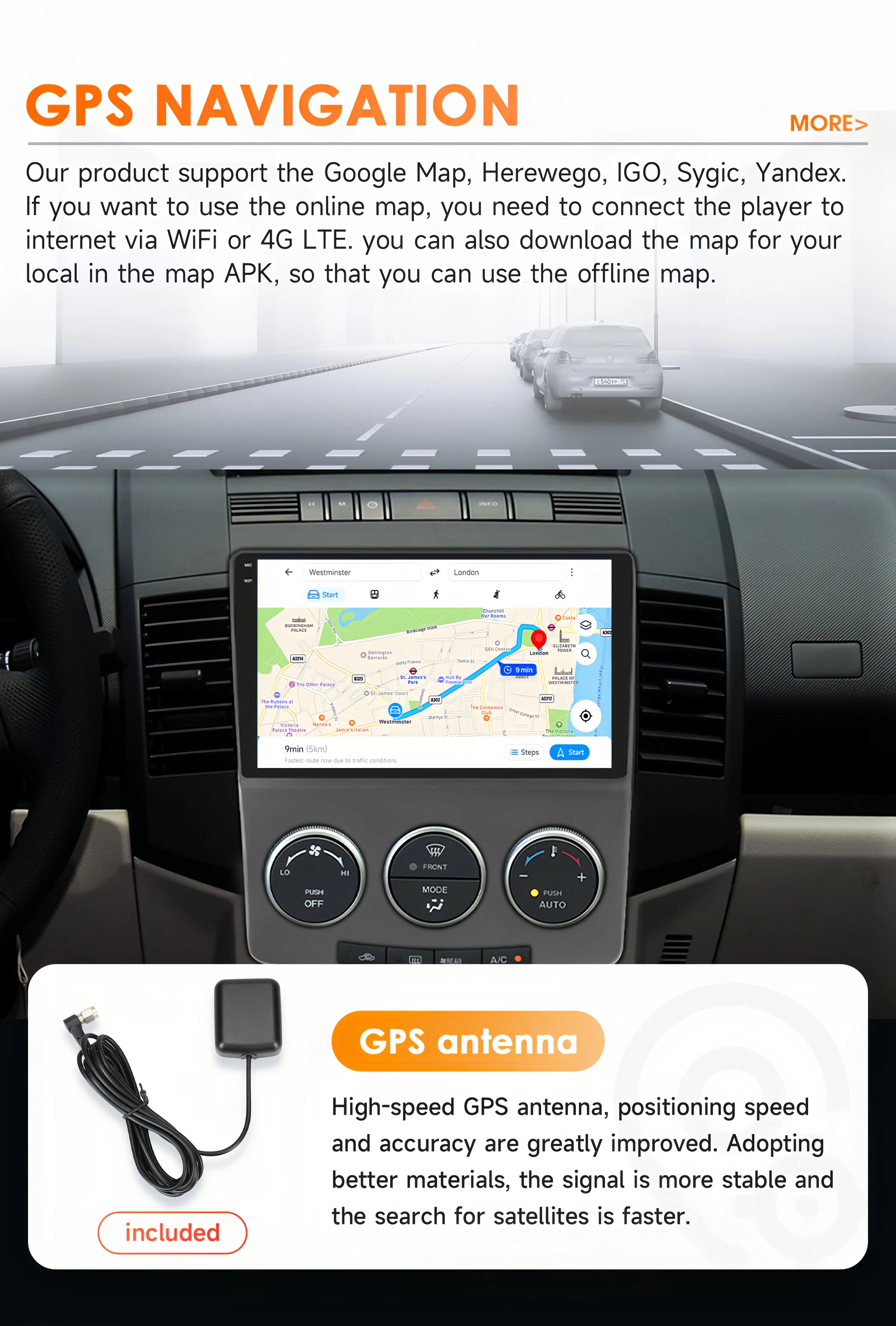 Hizpo AI Voice Radio For Mazda 5 2005 - 2010 4G Car Multimedia Video Player GPS 2din Autoradio Wireless CarPlay Android Auto DSP