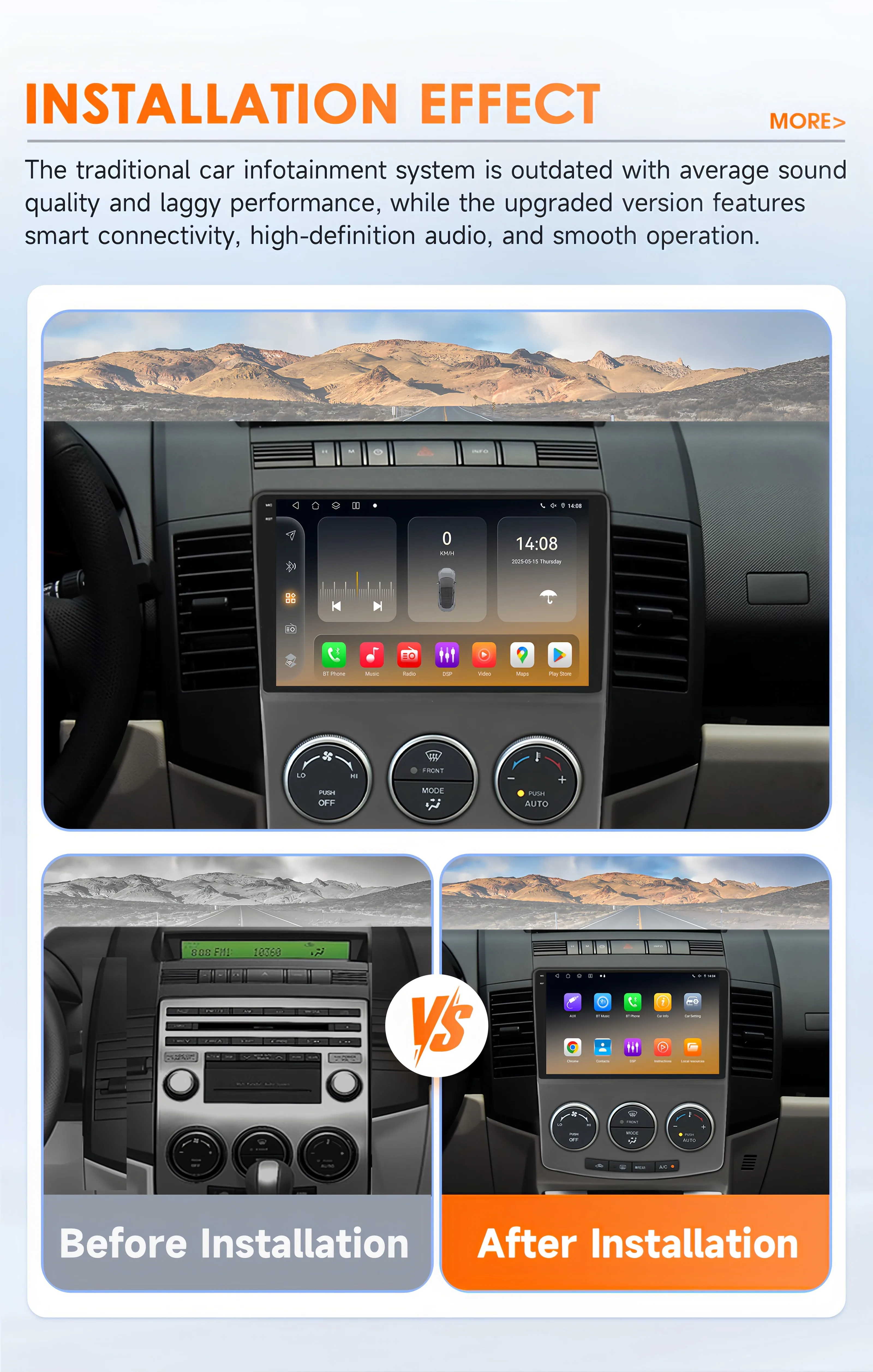 Hizpo AI Voice Radio For Mazda 5 2005 - 2010 4G Car Multimedia Video Player GPS 2din Autoradio Wireless CarPlay Android Auto DSP