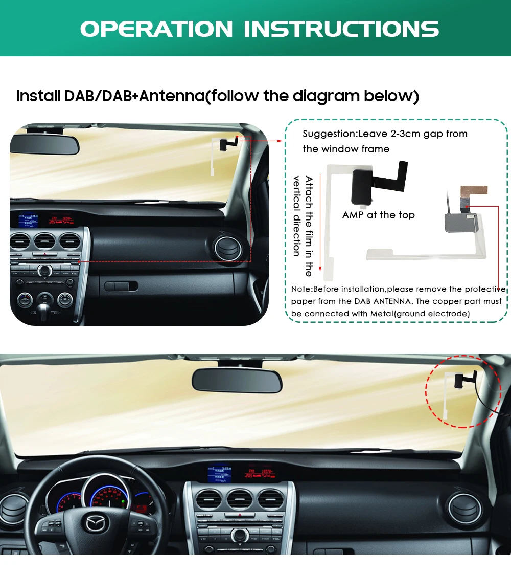Hizpo Car Monitor DAB+BOX only fits for our store car Multimedia players which supports DAB+