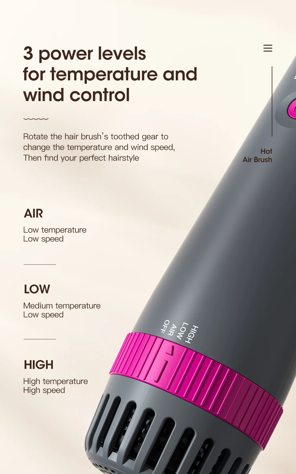 Kinseibeauty Hair Dryer and Straightening Brush 2IN1 Ion Hair Straightener Hair Brush Electric Hot Air Brush Anti-ironing Blower