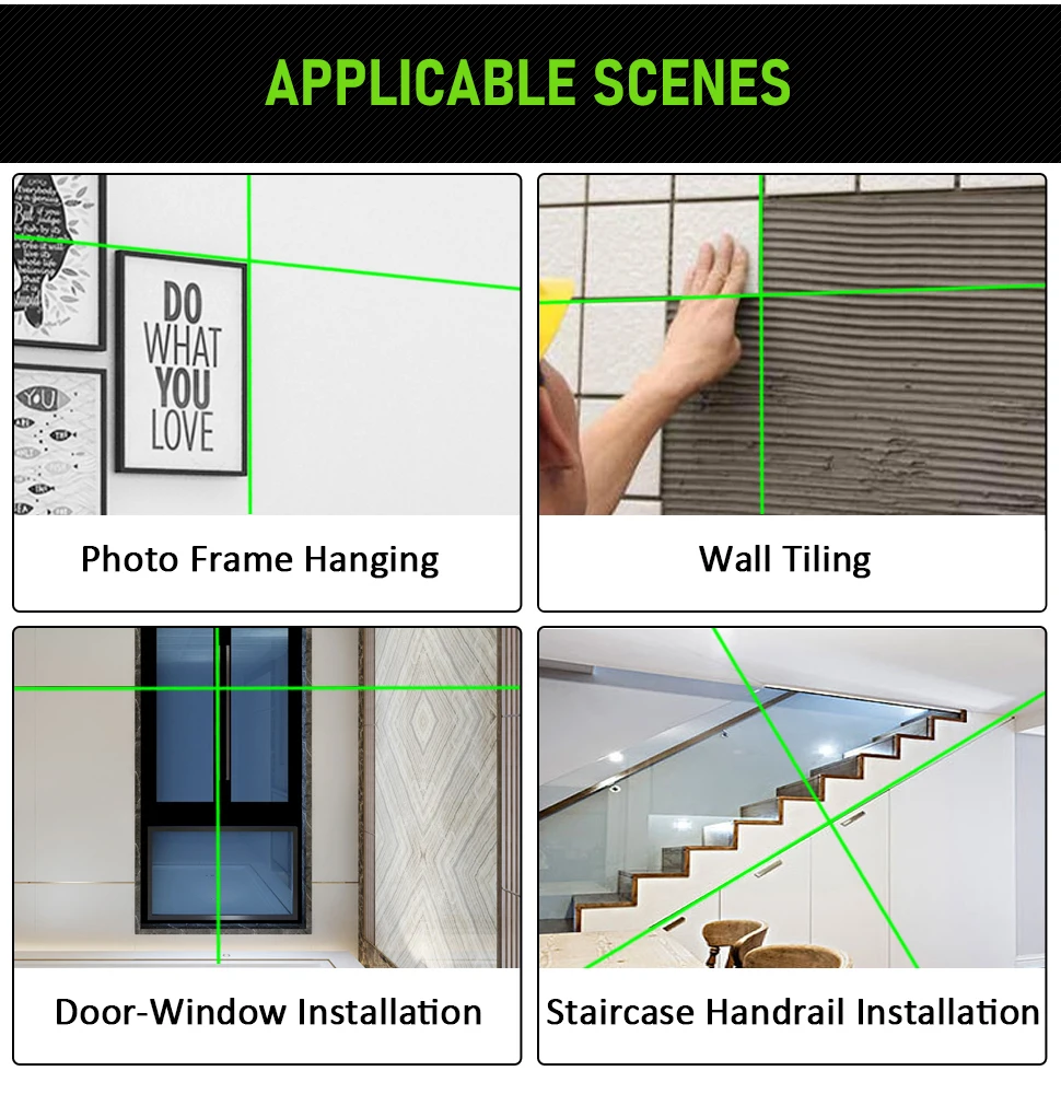 CLUBIONA 4D 16 lines Cross Line Laser Level Green Beam Line For Tiles Floor Multi function & Horizontal Vertical Self-Leveling