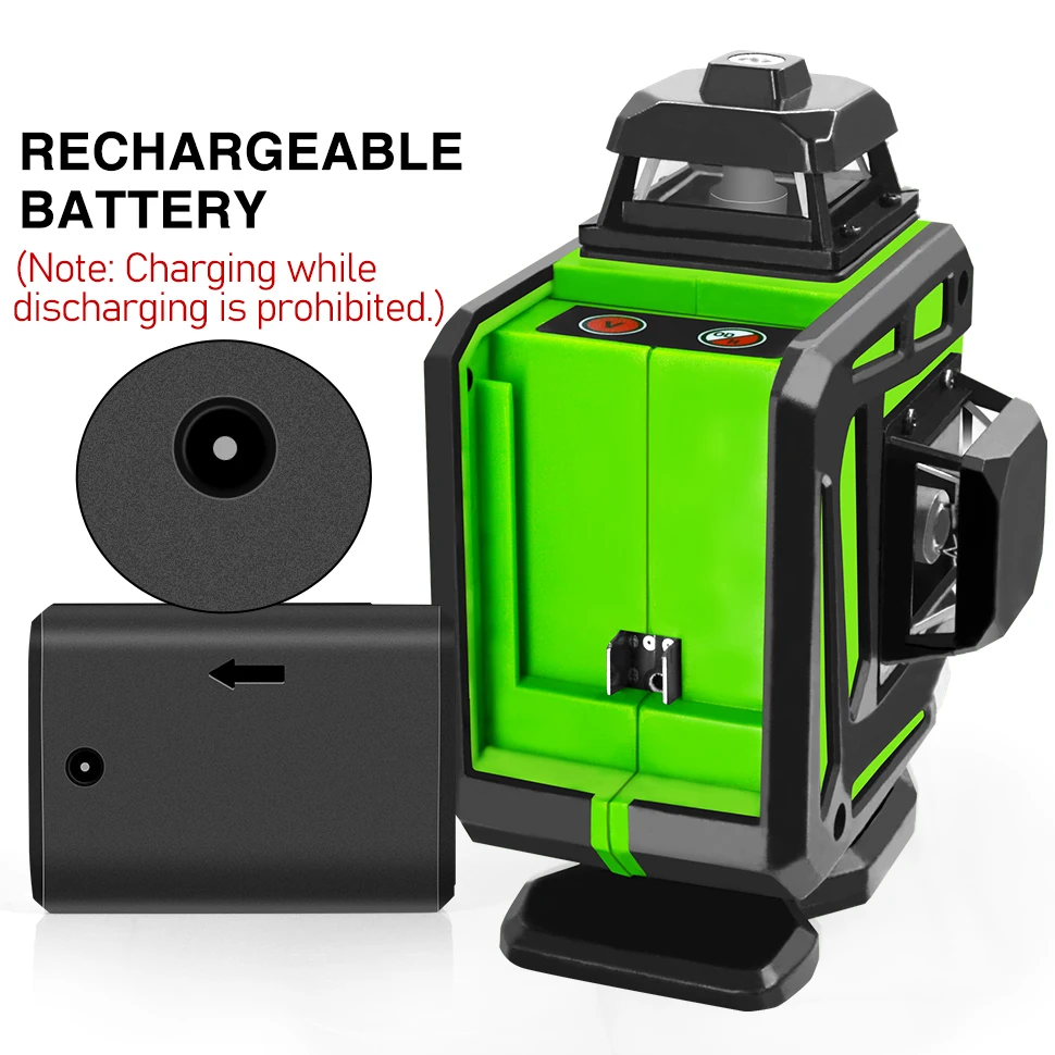CLUBIONA 4D 16 lines Cross Line Laser Level Green Beam Line For Tiles Floor Multi function & Horizontal Vertical Self-Leveling