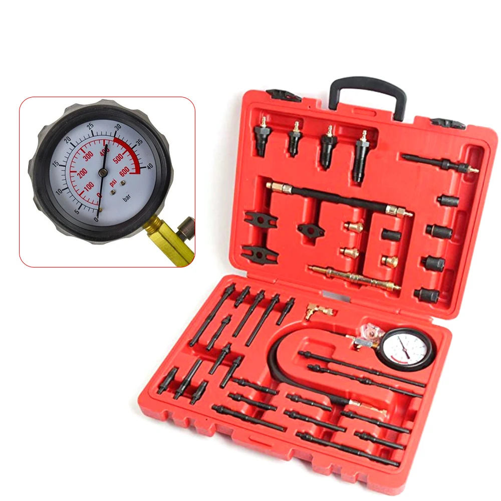 Gasoline/Diesel Engines Compression Tester Kit 40 BAR / 600 PS Pressure Drop