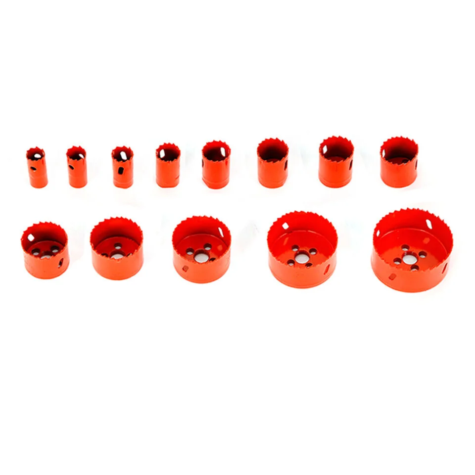 17 Pcs Hole Saw Kit Cutter Metal Wood DIY Tools Hss Bi-metal Hole Saw Blade Crown Saw Core Drilling Bit Hole Saw Drill Bit Kit