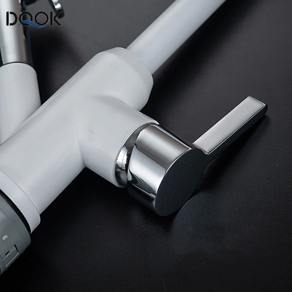 Brushed Nickel Kitchen Faucet Flexible Pull Out Nozzle Kitchen Sink Mixer Tap Stream Sprayer Head Deck Black Hot Cold Water Taps