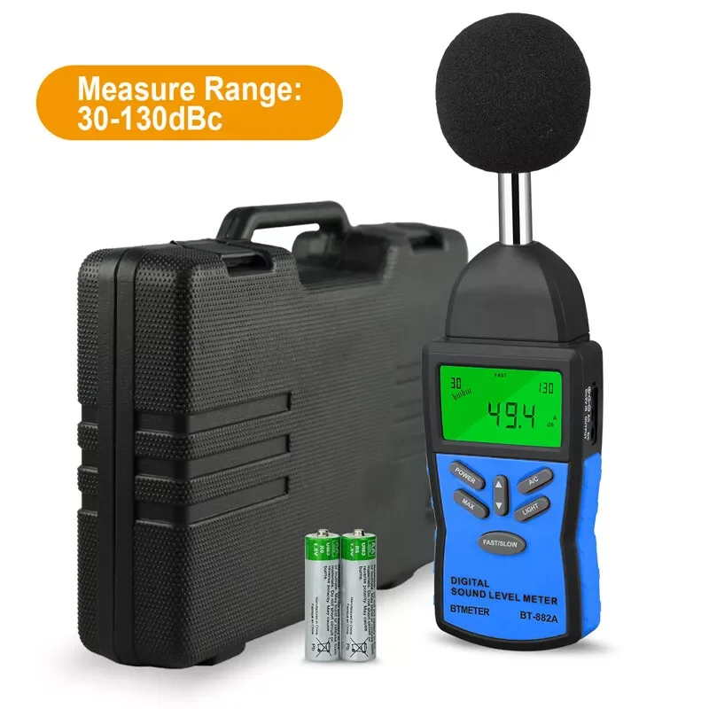 BTMETER BT-822A Sound level meter Decibel Noise level meter 30~130dB Environmental Quality Tester Tool Sensitively adjustable