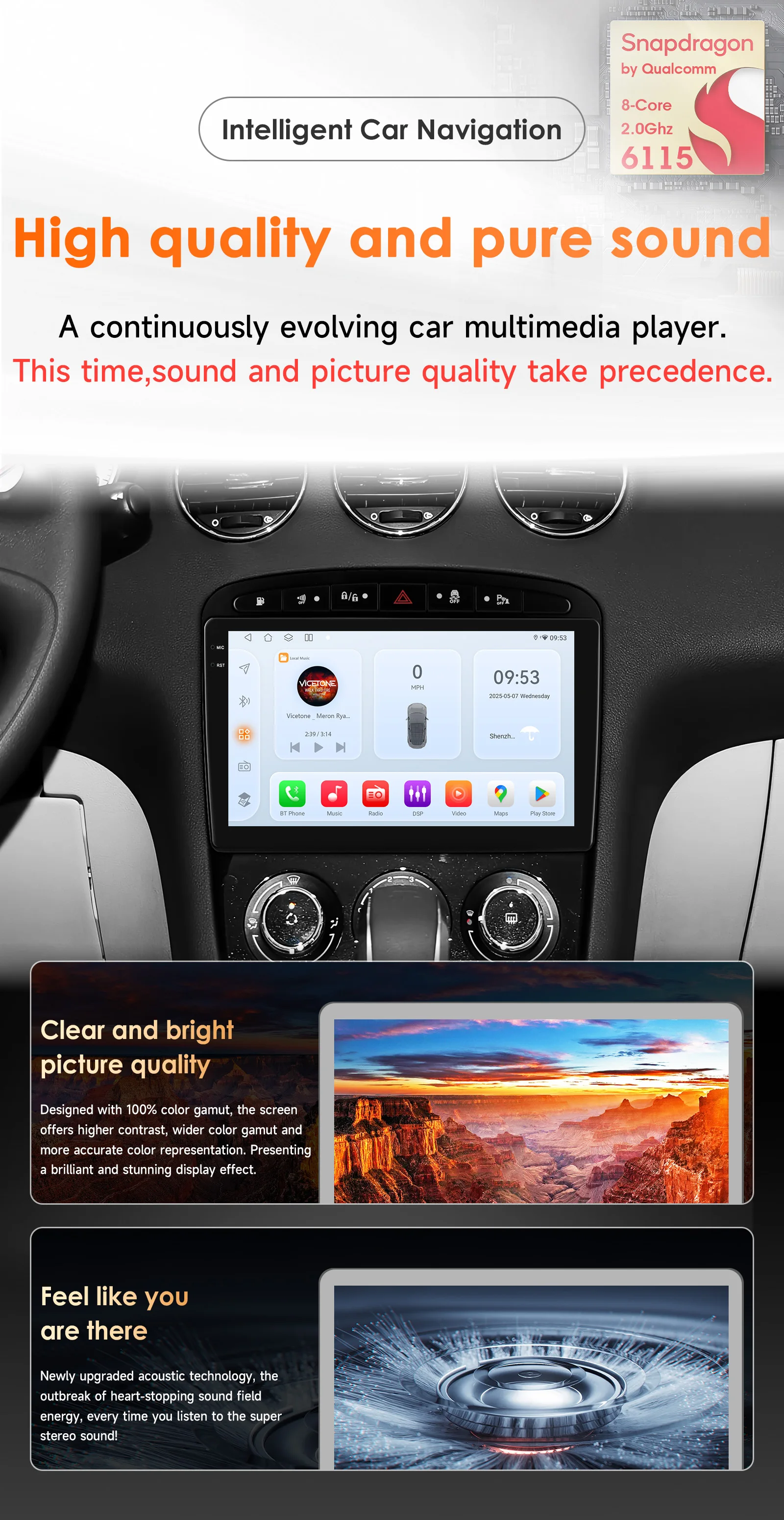 Hizpo Car Intelligent Systems For Peugeot 308 308SW 408 2012 - 2020 Raido CarPlay Android Auto No 2 din 2din DVD GPS Navigation