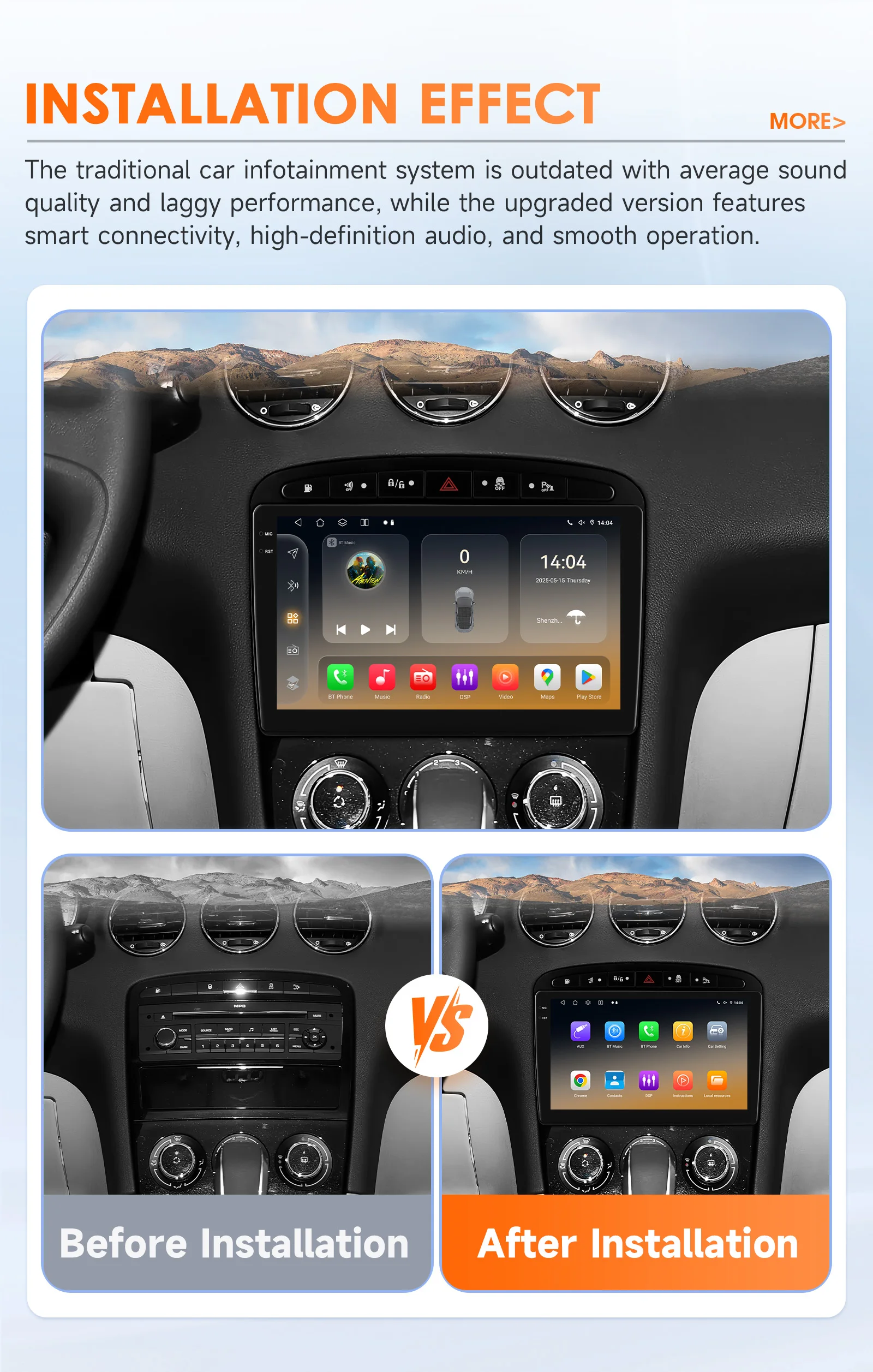 Hizpo Car Intelligent Systems For Peugeot 308 308SW 408 2012 - 2020 Raido CarPlay Android Auto No 2 din 2din DVD GPS Navigation