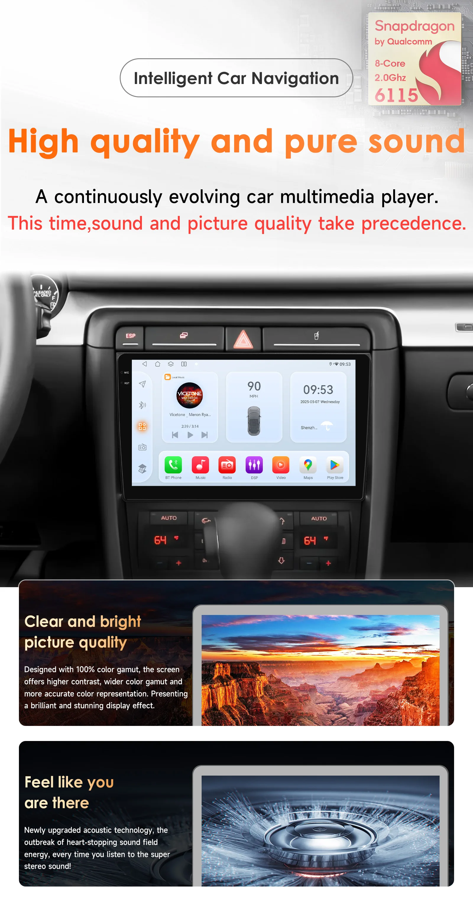 Hizpo 2Din 9-inch Android Car Radio for Audi A4 B8 B7 B6 S4 RS4 2000 - 2009 SEAT Exeo BT 4G DSP RDS CarPlay GPS Navigation 360CAM