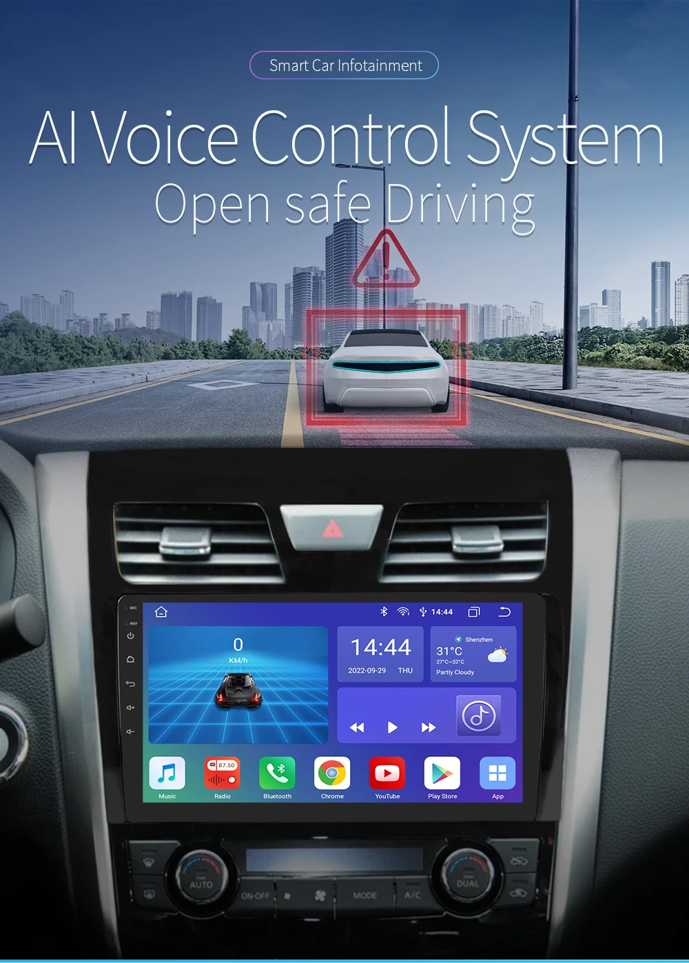 Hizpo 2Din 10.1inch Android13 Car Radio for Nissan ALTIMA TEANA 3 2013 - 2018 Navigation GPS RDS DSP BT 4G CarPlay Android Auto